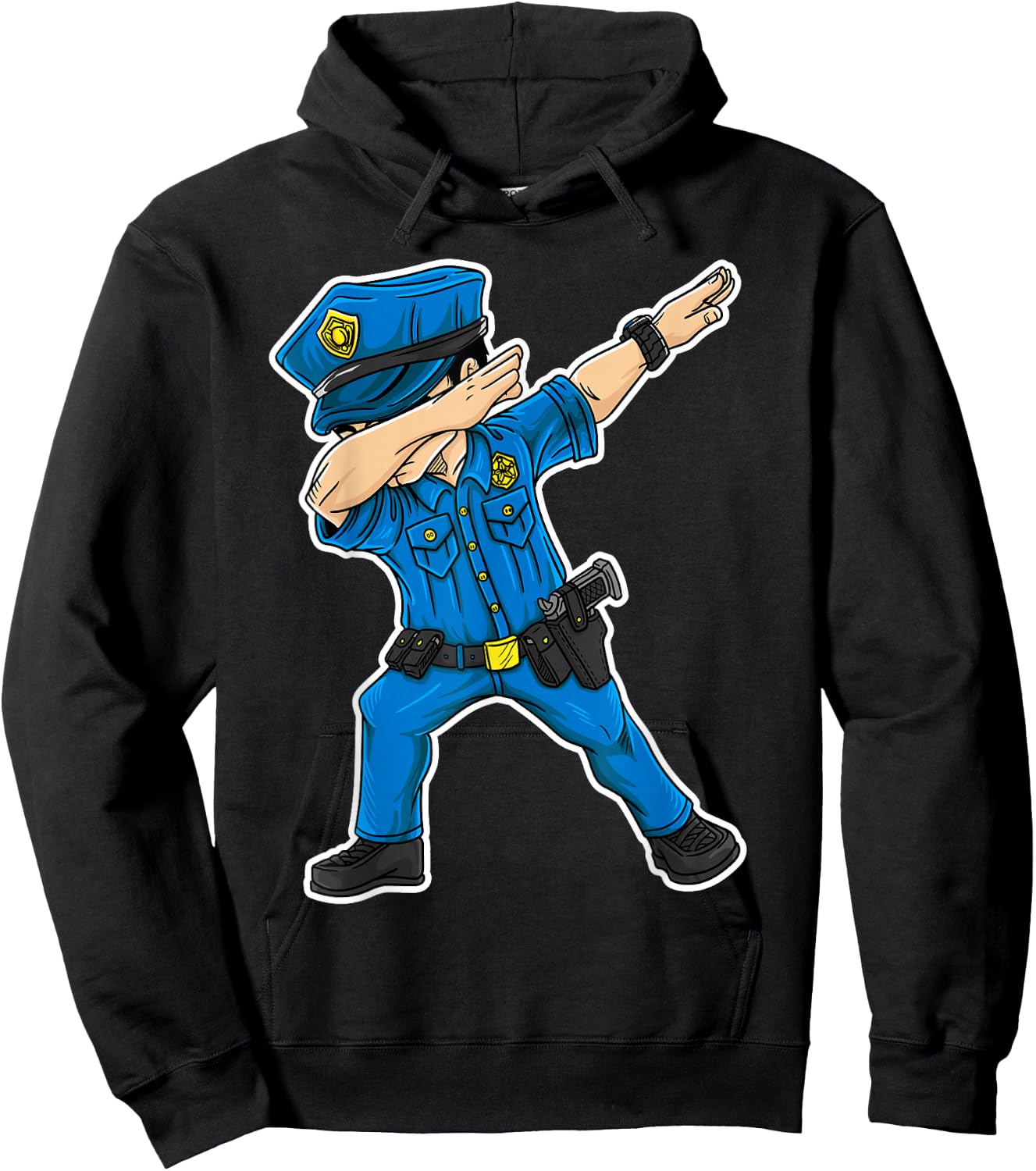 Dabbing Police Gift Funny Policeman Dab Dance Hoodie - Hoodie | Black