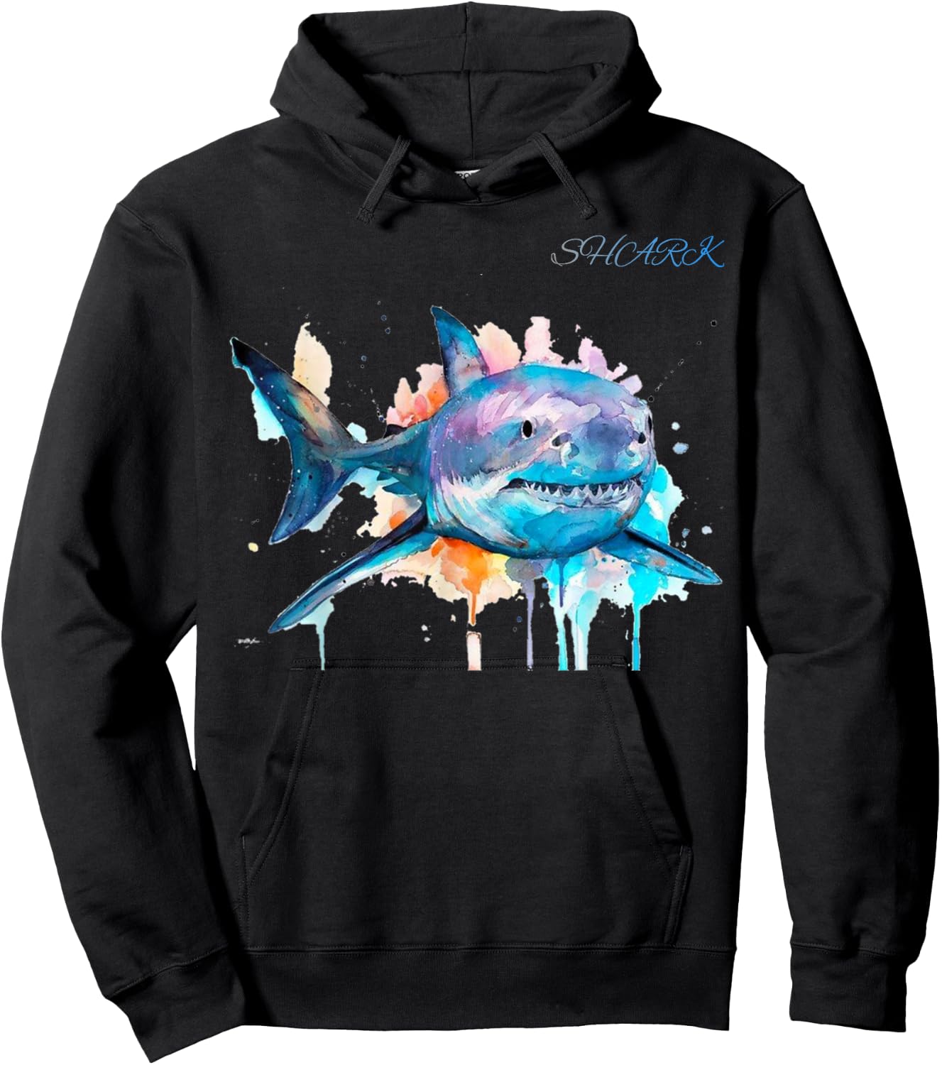 Types of Shark Megalodon Great White Nurse Shark Hoodie - Hoodie | Black
