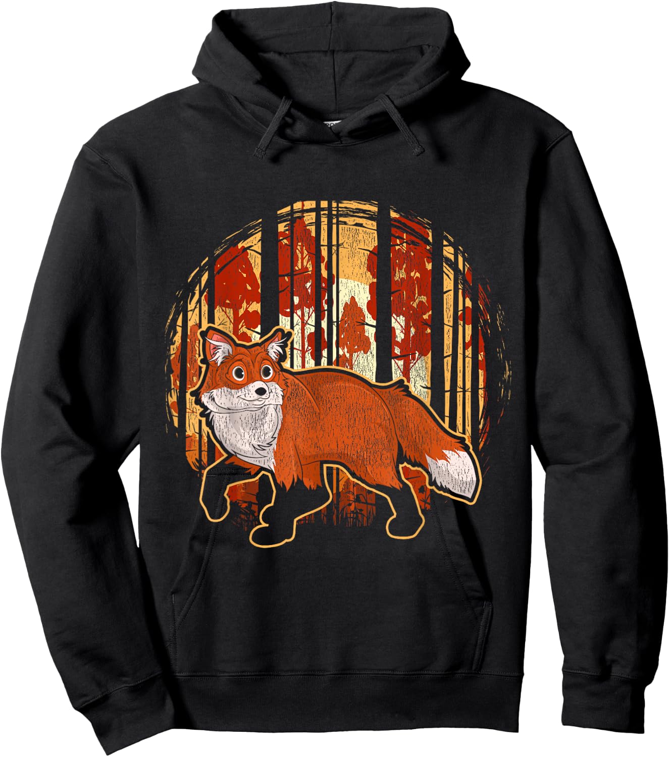 Wildlife Fox Forest Animal Kids Girls Boys Gift Nature Fox Hoodie - Hoodie | Black