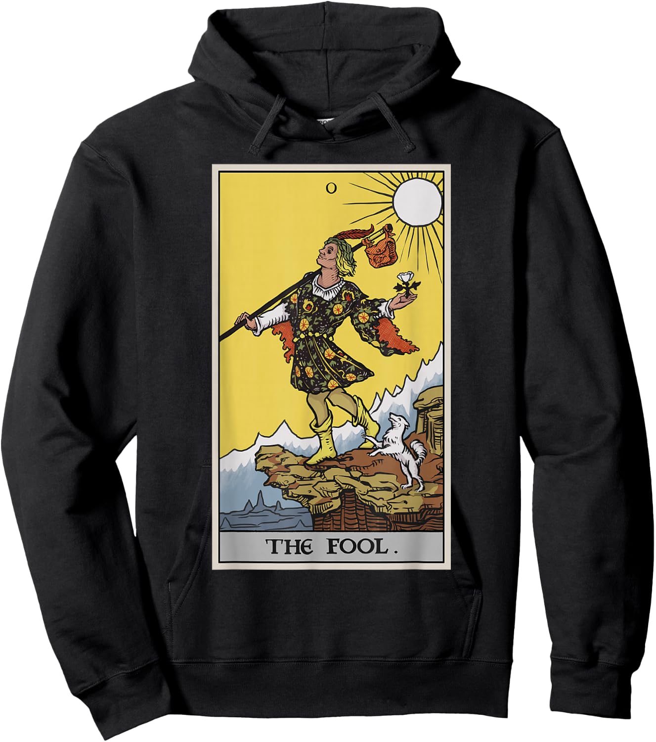 The Fool Tarot Card Pagan Witch Occult Fortune Divination Hoodie - Hoodie | Black