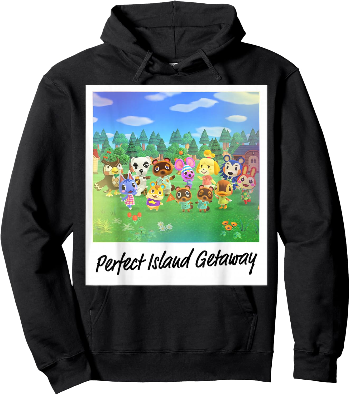 Animal Crossing: New Horizon Perfect Island Getaway Photo Hoodie - Hoodie | Black