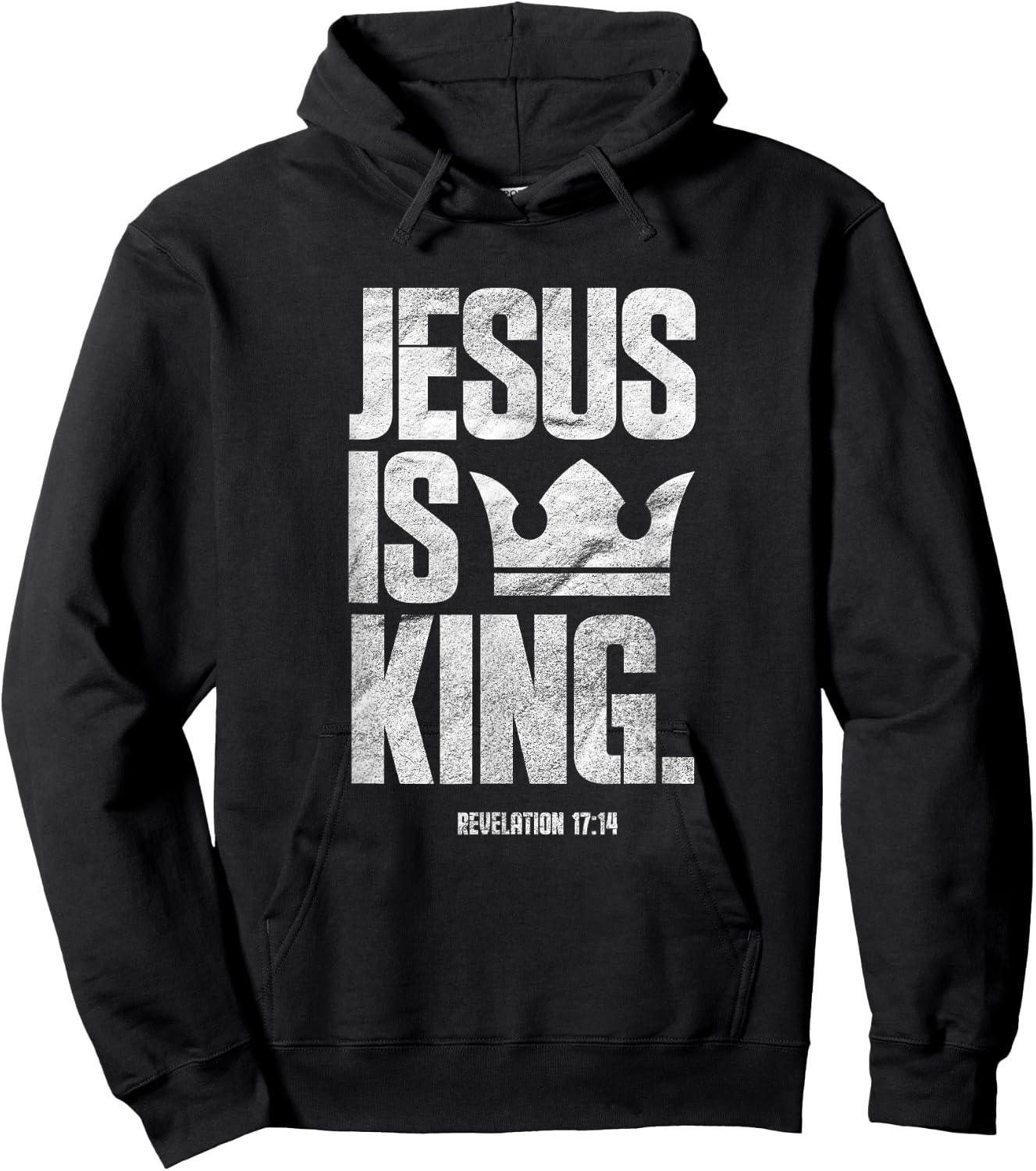 Jesus Is King Christian Bible Scripture Quote Hoodie - Hoodie | Black