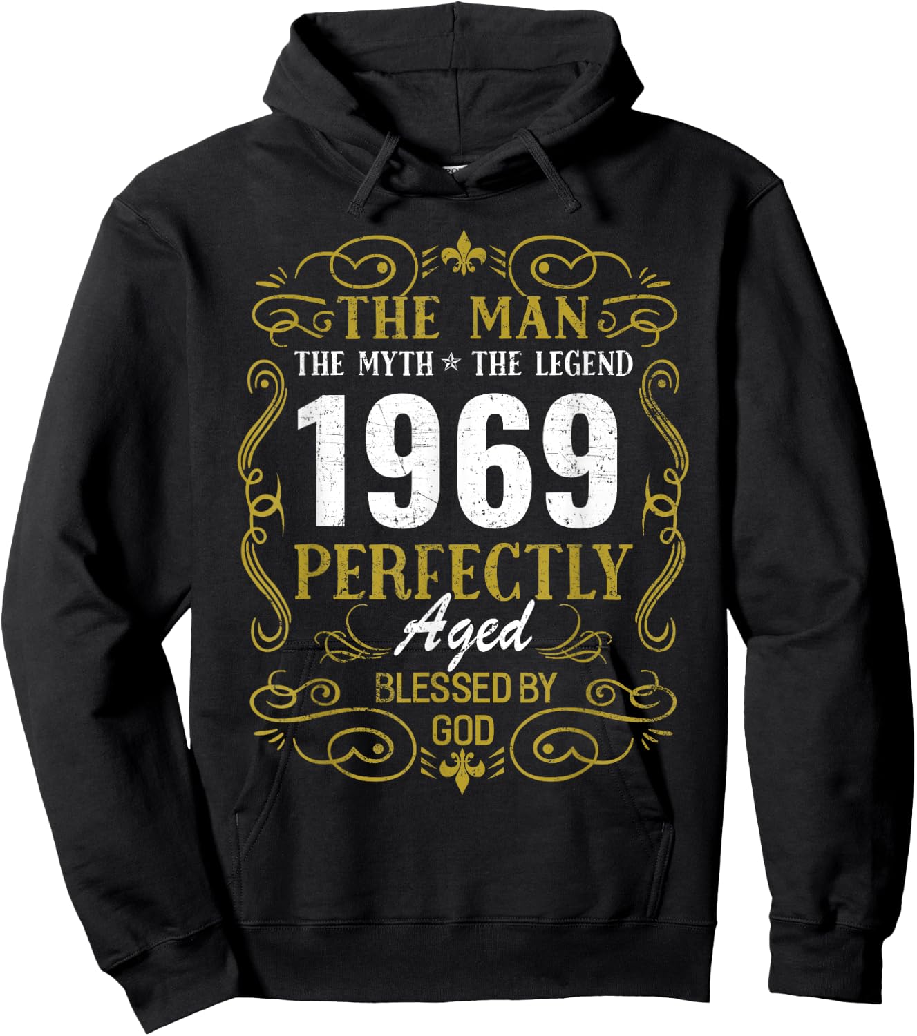 Man Myth Legend Perfectly Blessed by God 1969 Birthday Gift Hoodie - Hoodie | Black