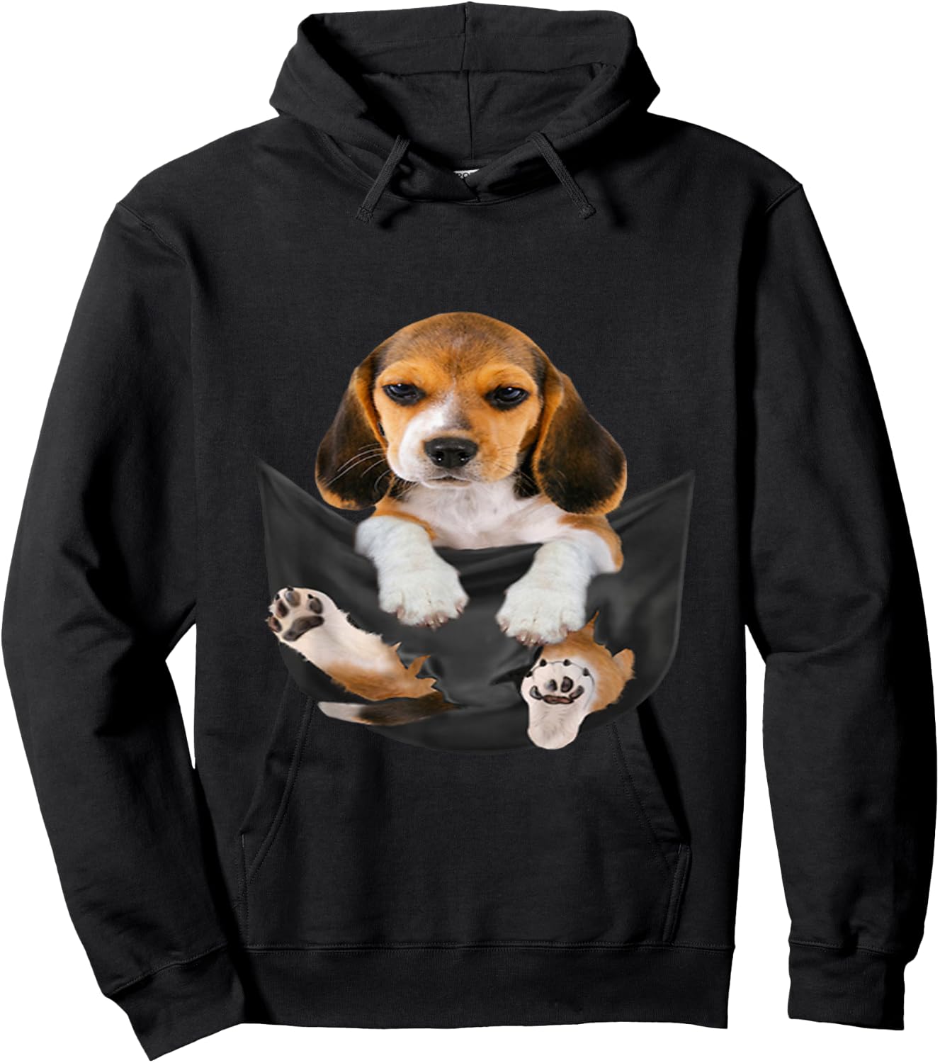 Dog Lovers Gifts Beagle In Pocket Funny Dog Face Hoodie - Hoodie | Black