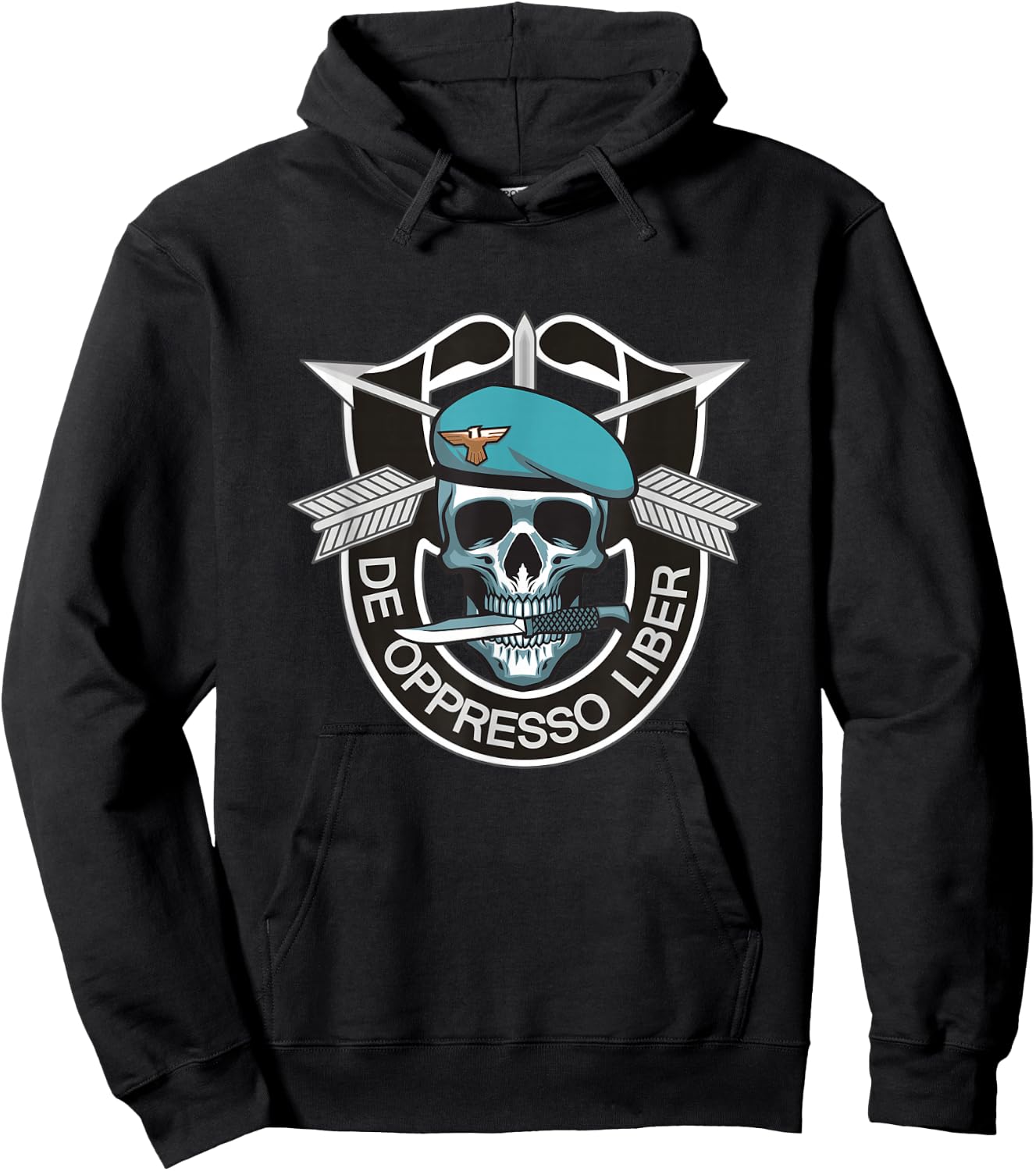 US Army Special Forces Skull Shirt - De Oppresso Liber Gift Hoodie - Hoodie | Black
