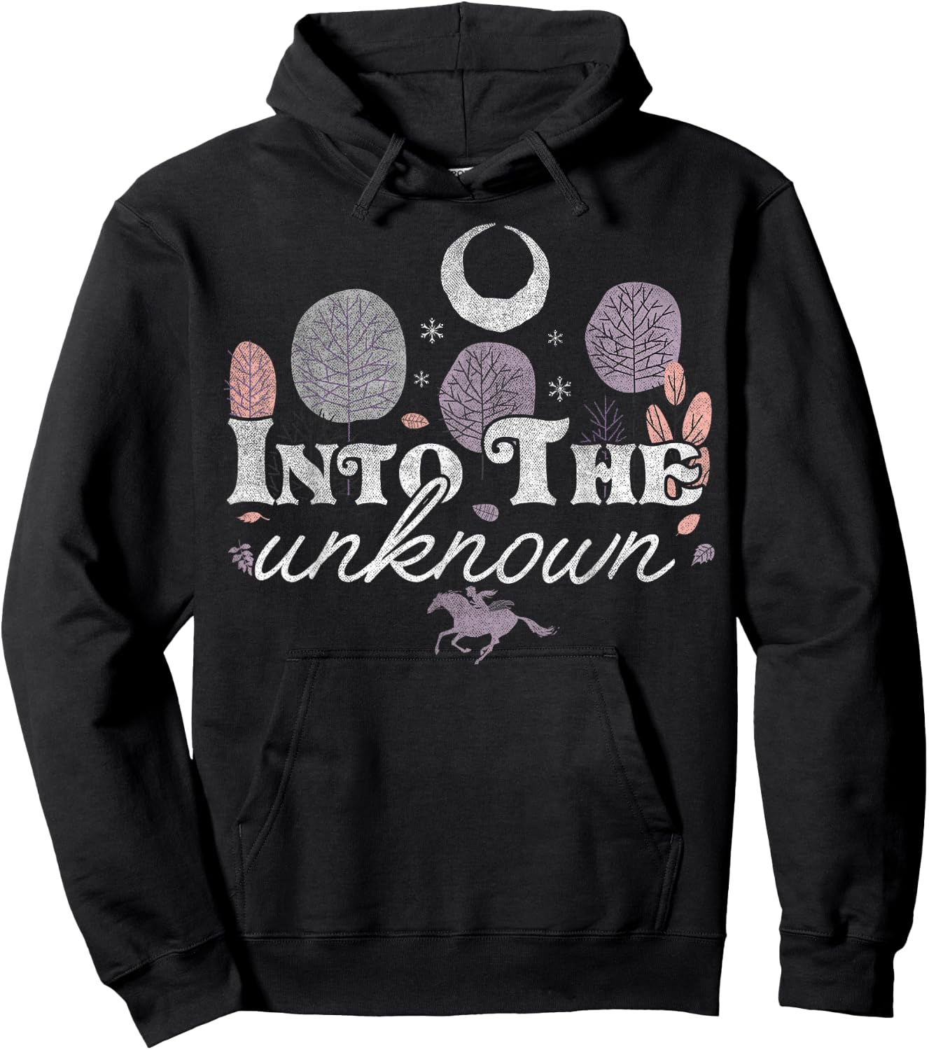 Disney Frozen 2 Into The Unknown Text Hoodie - Hoodie | Black