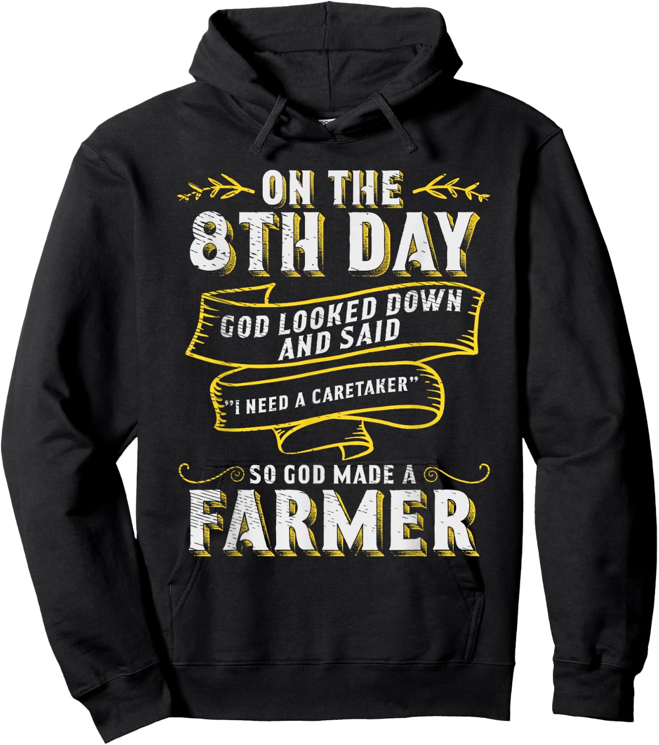 So God Made a Farmer Farming Agriculture Hoodie - Hoodie | Black