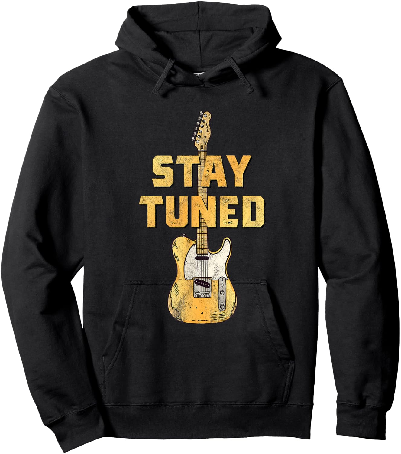 Guitarist's Choice - Stay Tuned - Guitar Pun Hoodie - Hoodie | Black