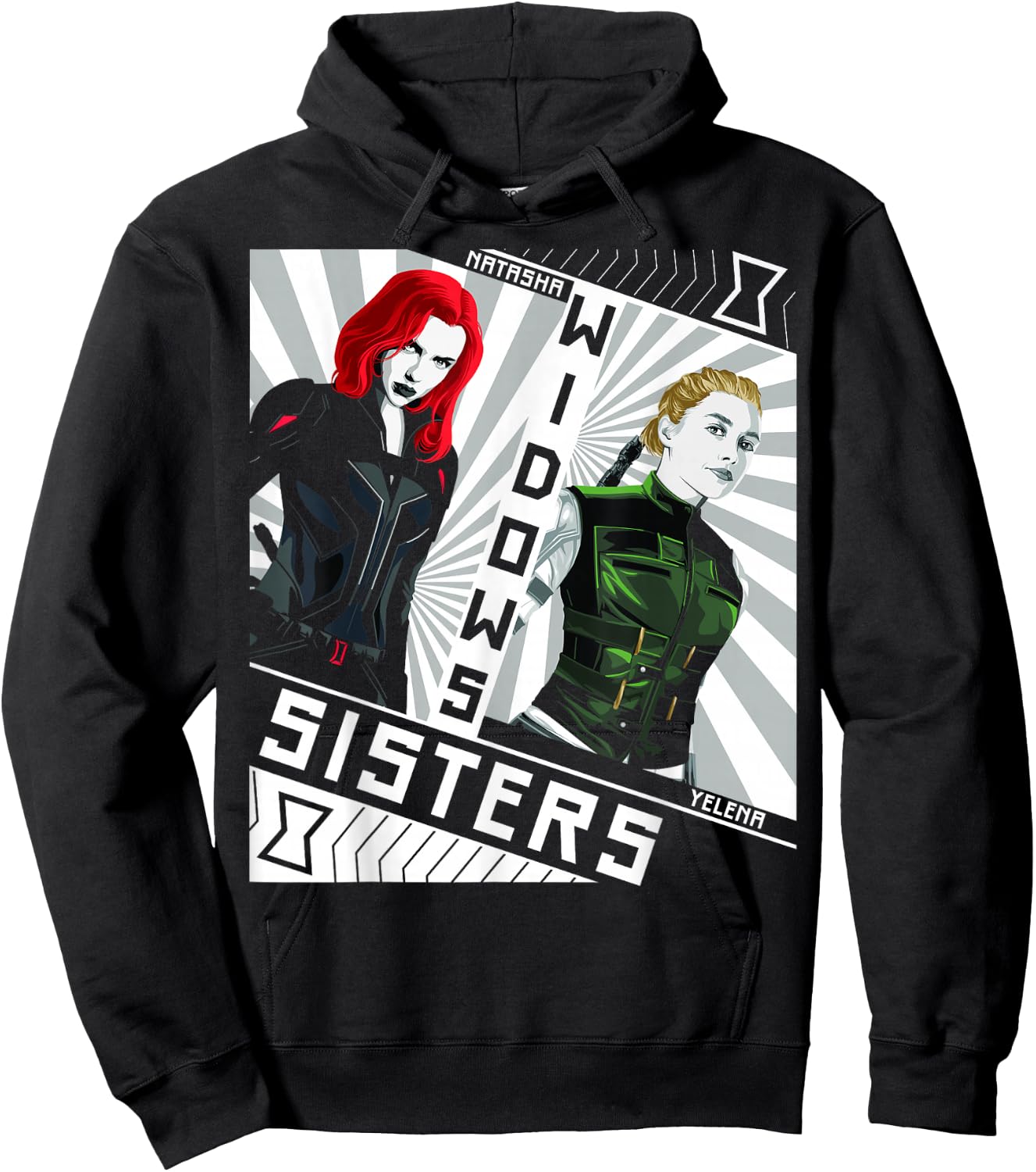 Marvel Black Widow Natasha Yelena Widows Sisters Hoodie - Hoodie | Black