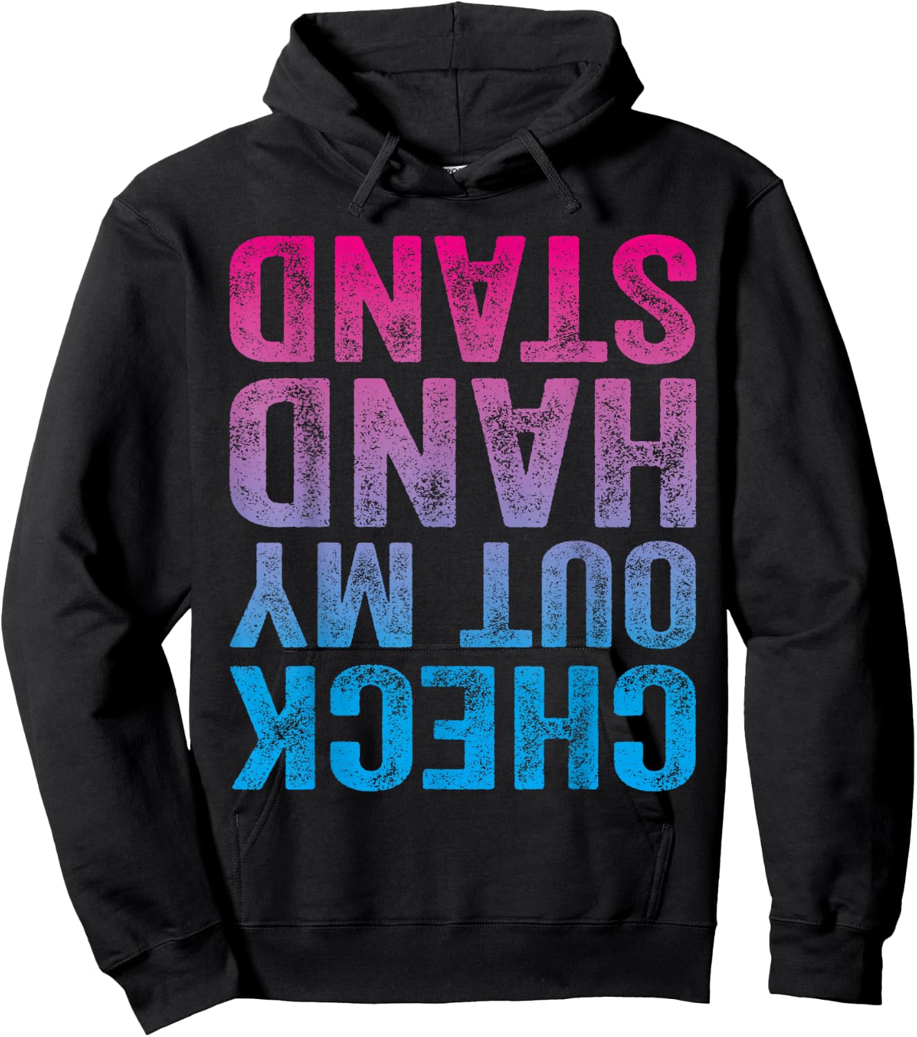 Check Out My Handstand Gymnast Yoga Funny Girls Gymnastics Hoodie - Hoodie | Black