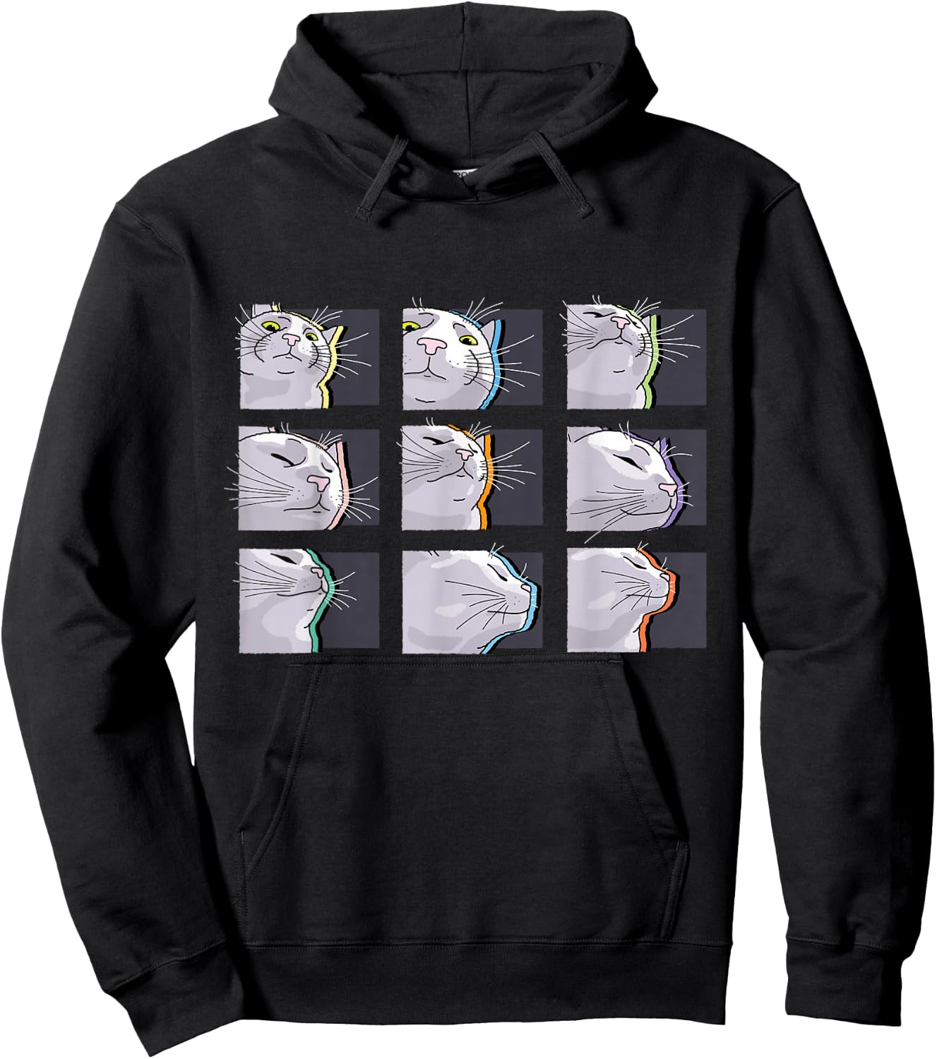 Cat Vibing Meme / CatJAM / Funny Cat Vibing to Music Men Women Kids Hoodie - Hoodie | Black