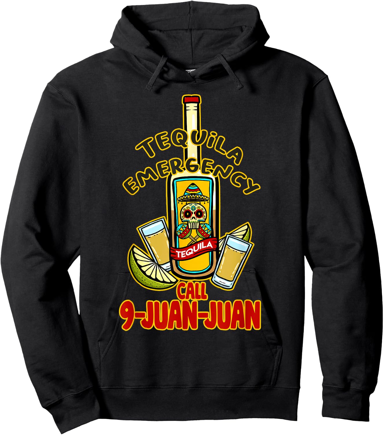 Chili Emergency Call 9 Juan Juan - Funny Mexican Hoodie - Hoodie | Black