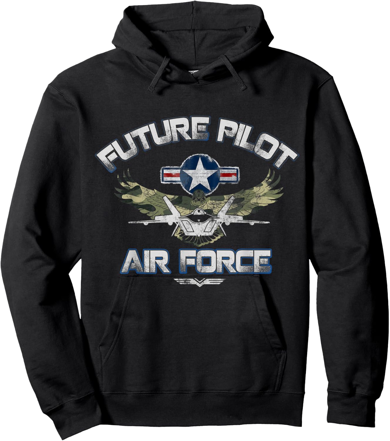 Proud Air Force Veteran Shirt Military Future Airman Day Hoodie - Hoodie | Black