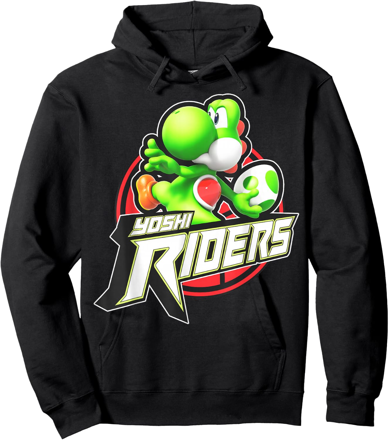 Super Mario Yoshi Riders Logo Hoodie - Hoodie | Black
