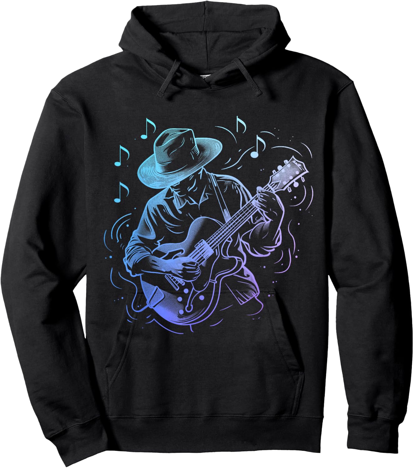 Guitar Player Jazz Blues Music Blues Musician Guitarist Hoodie - Hoodie | Black