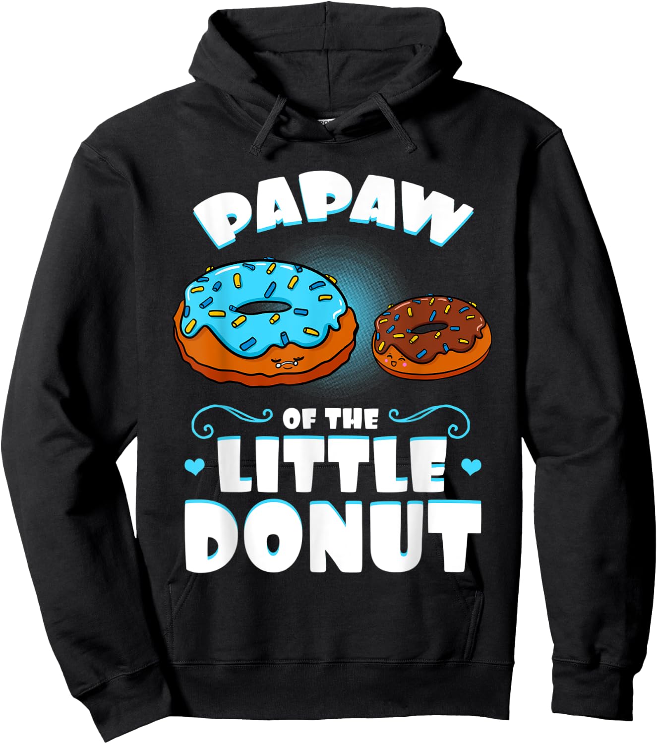 Papaw Of The Little Donut Gender Reveal Announcement Hoodie - Hoodie | Black