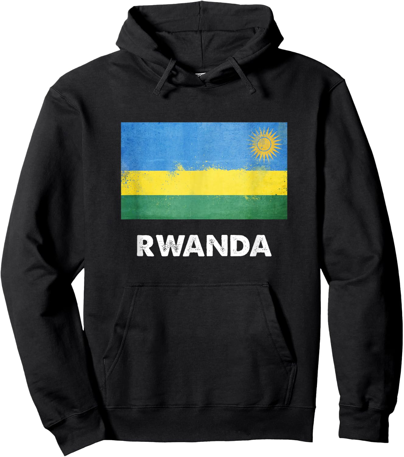Rwanda flag jersey, Rwanda Hoodie - Hoodie | Black