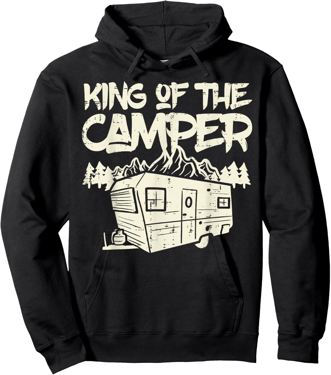 King Of The Camper Camping Family Matching Men Dad Grandpa Hoodie - Hoodie | Black