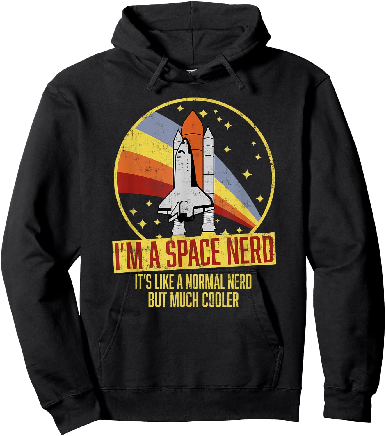 Vintage Space Shuttle - Science Fiction Geek - Space Nerd Hoodie - Hoodie | Black