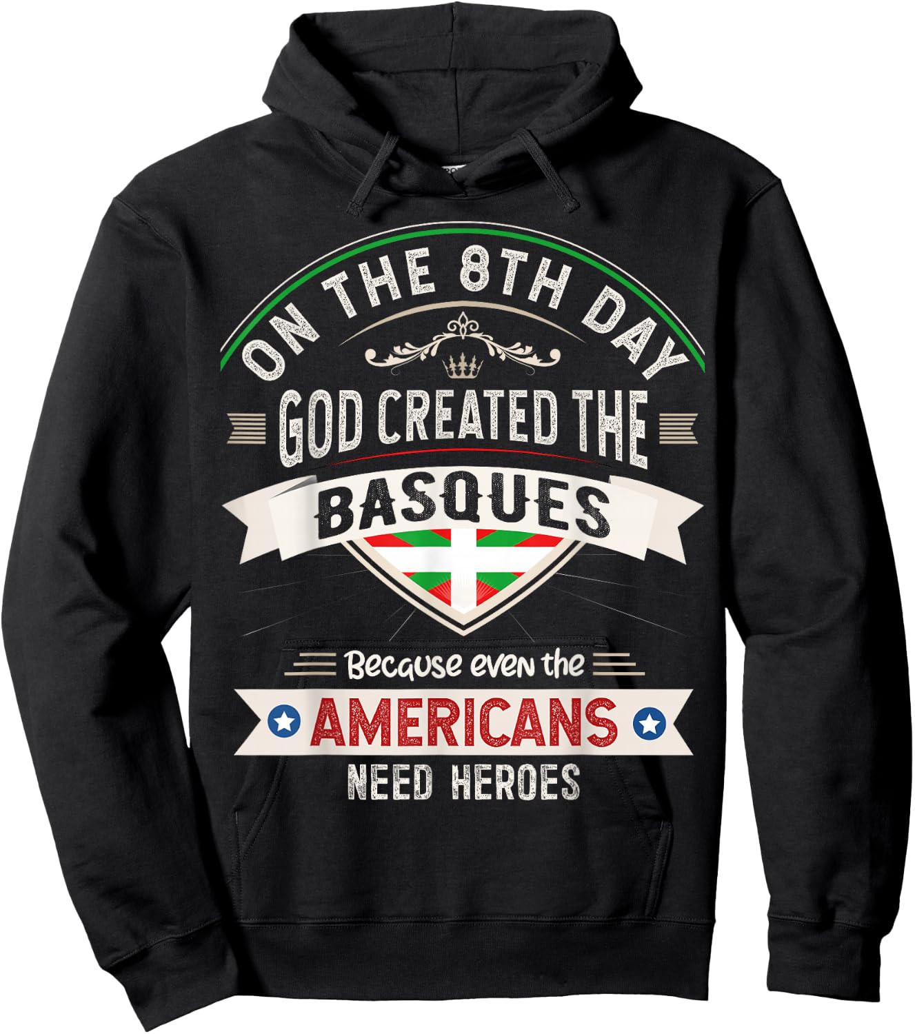 Basque Country Design Basque Men & Women Hoodie - Hoodie | Black