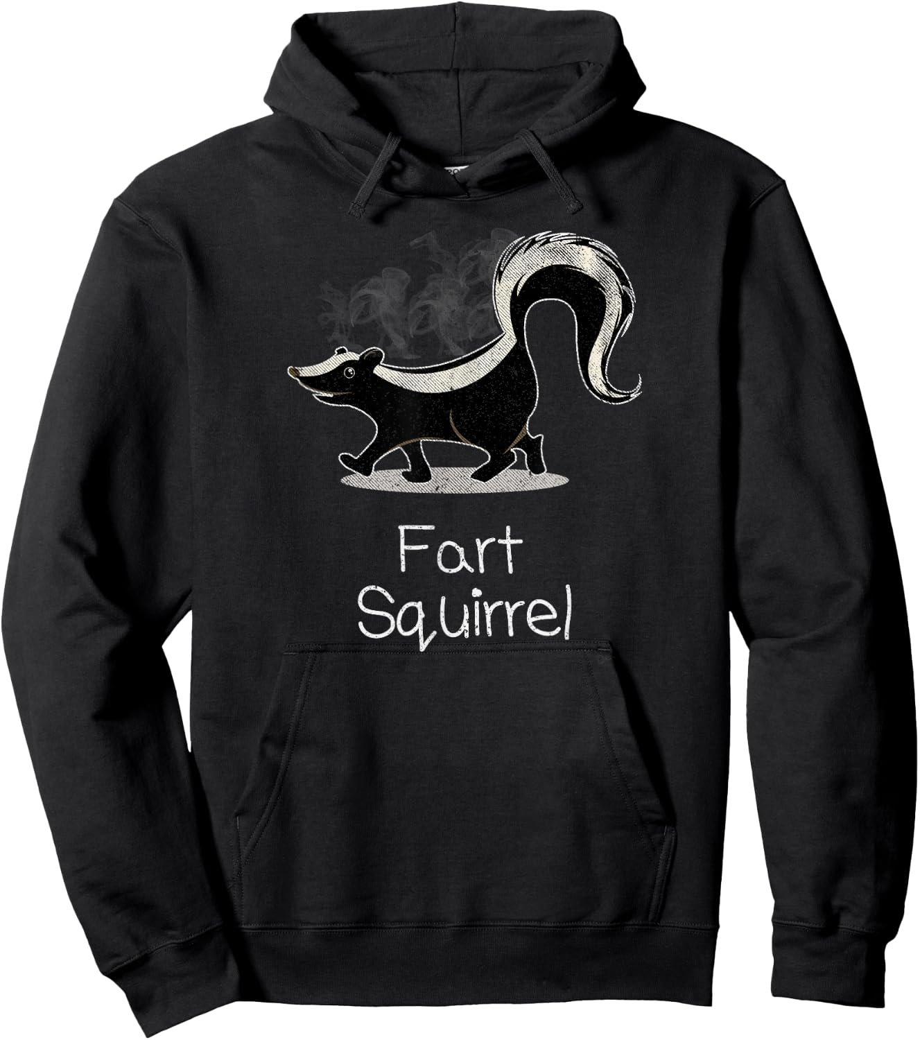 Skunk Design Funny Wrong Animal Name Skunk Fart Squirrel Hoodie - Hoodie | Black