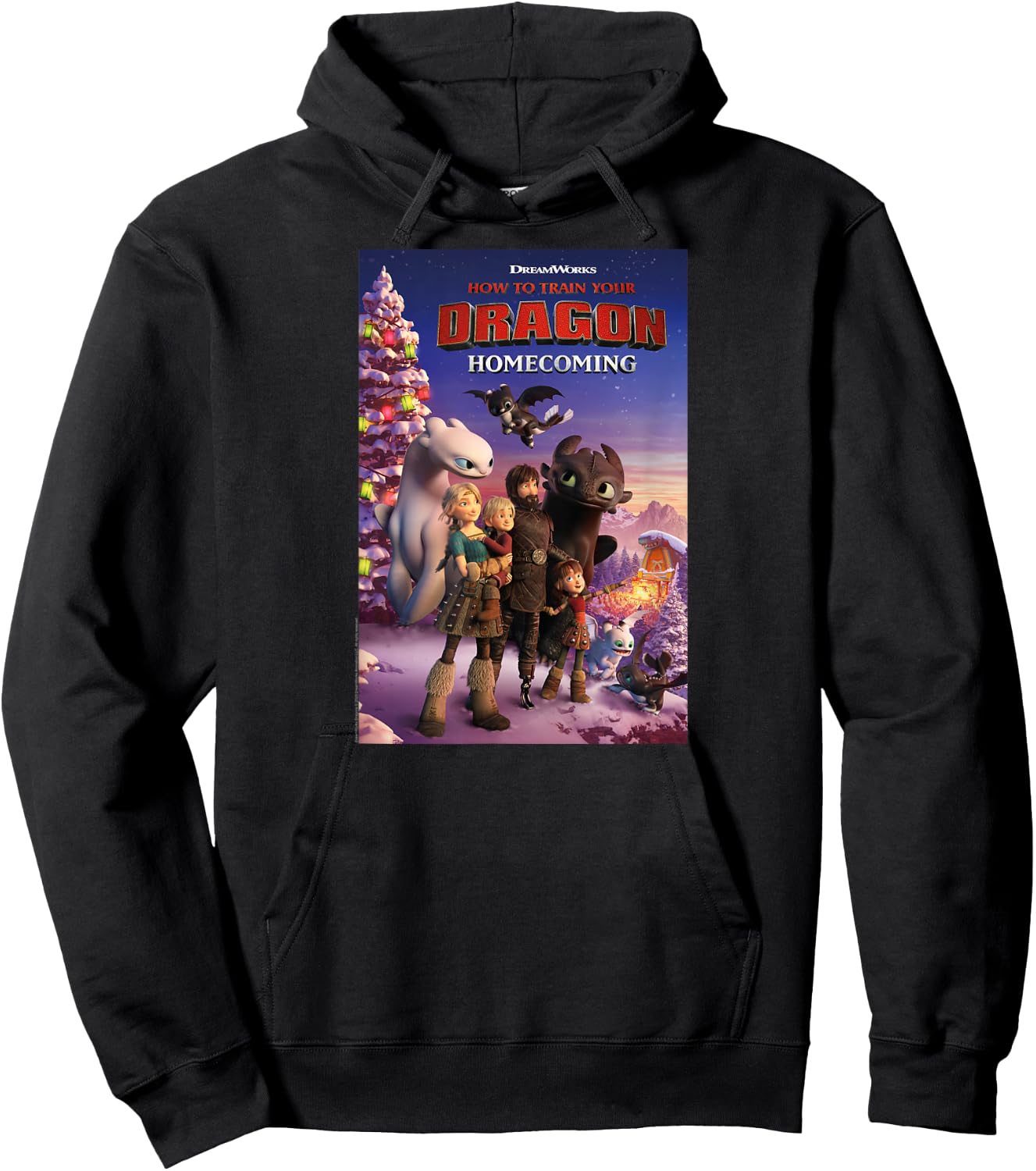 How to Train Your Dragon 3 Homecoming Poster Hoodie - Hoodie | Black