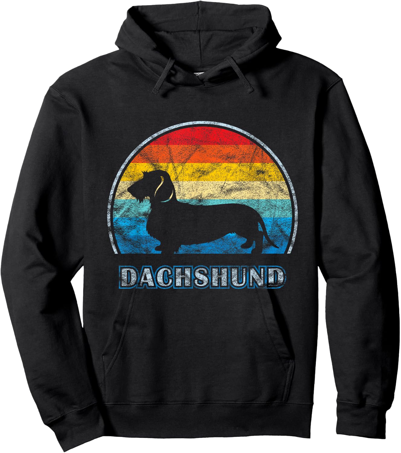 Wirehaired Dachshund Vintage Design Dog Hoodie - Hoodie | Black
