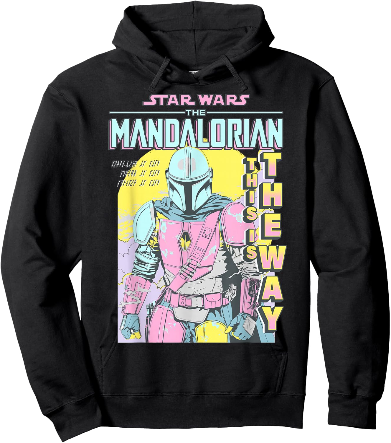 Star Wars: The Mandalorian This Is The Way Neon Comic Hoodie - Hoodie | Black