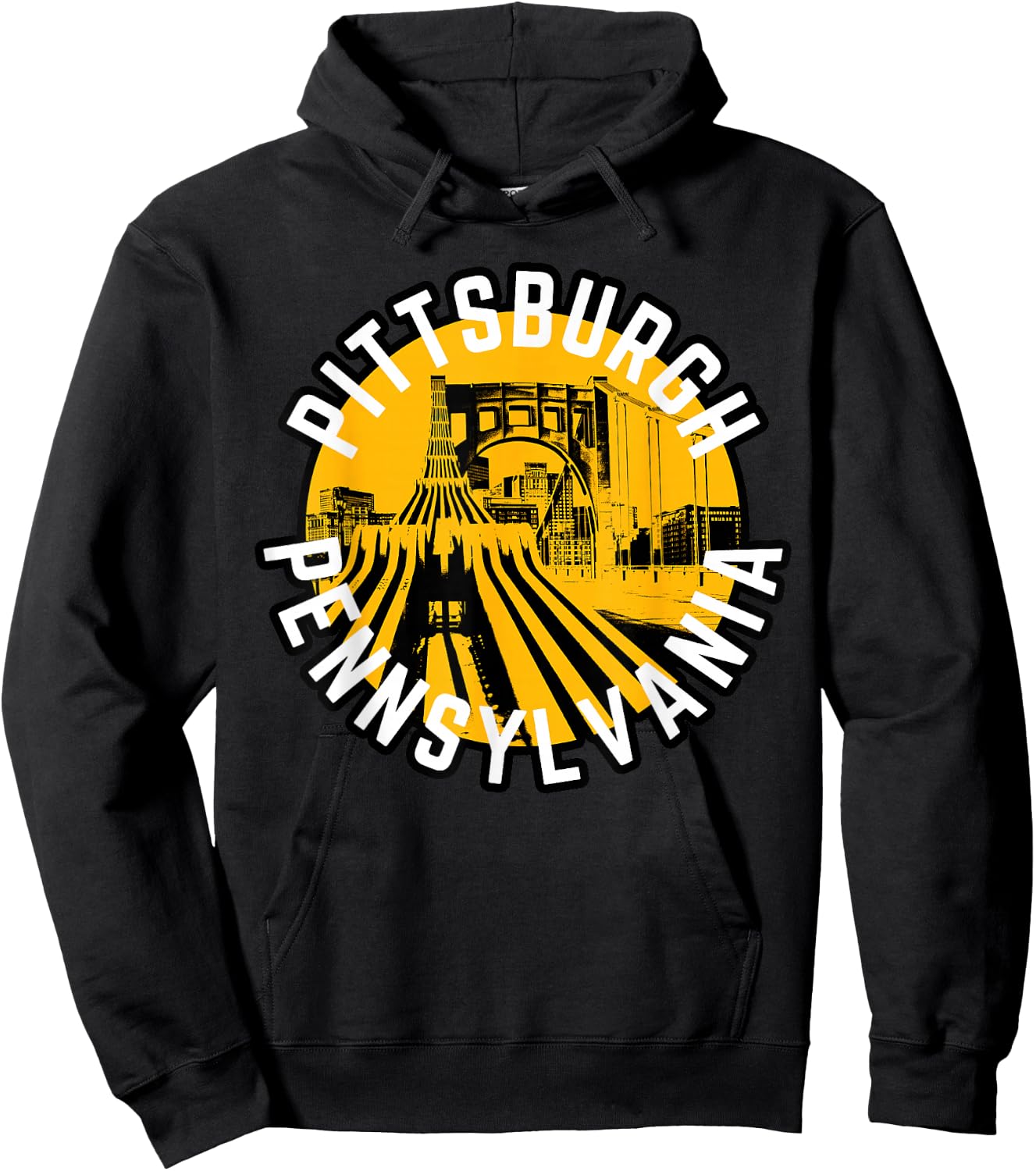 Pittsburgh Pennsylvania Steel City Skyline Bridge 412 Home Hoodie - Hoodie | Black
