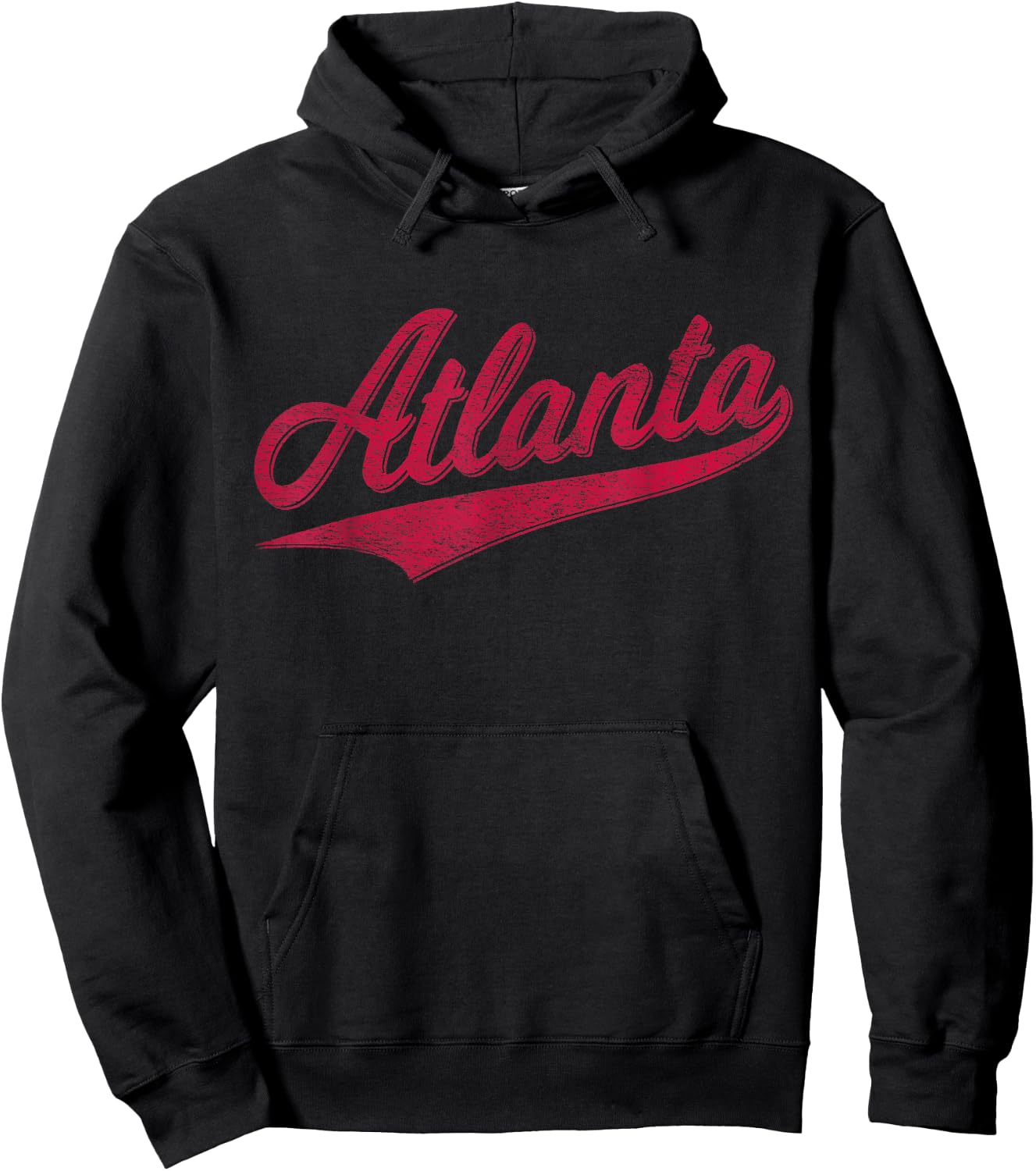 Atlanta Georgia Varsity Script Sports Jersey Vintage Style Hoodie - Hoodie | Black