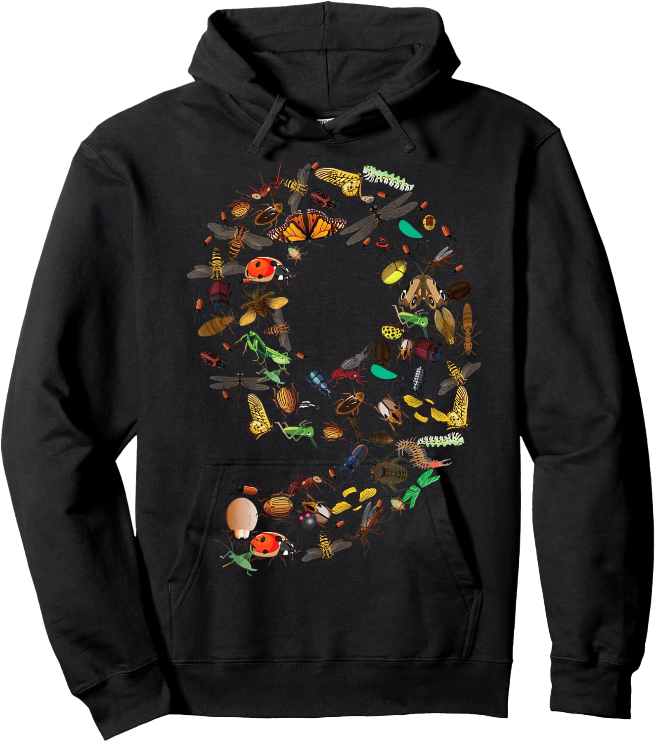 Funny Bugs 9th Birthday Gift | Cute 9 Years Old Boy Girl Kid Hoodie - Hoodie | Black