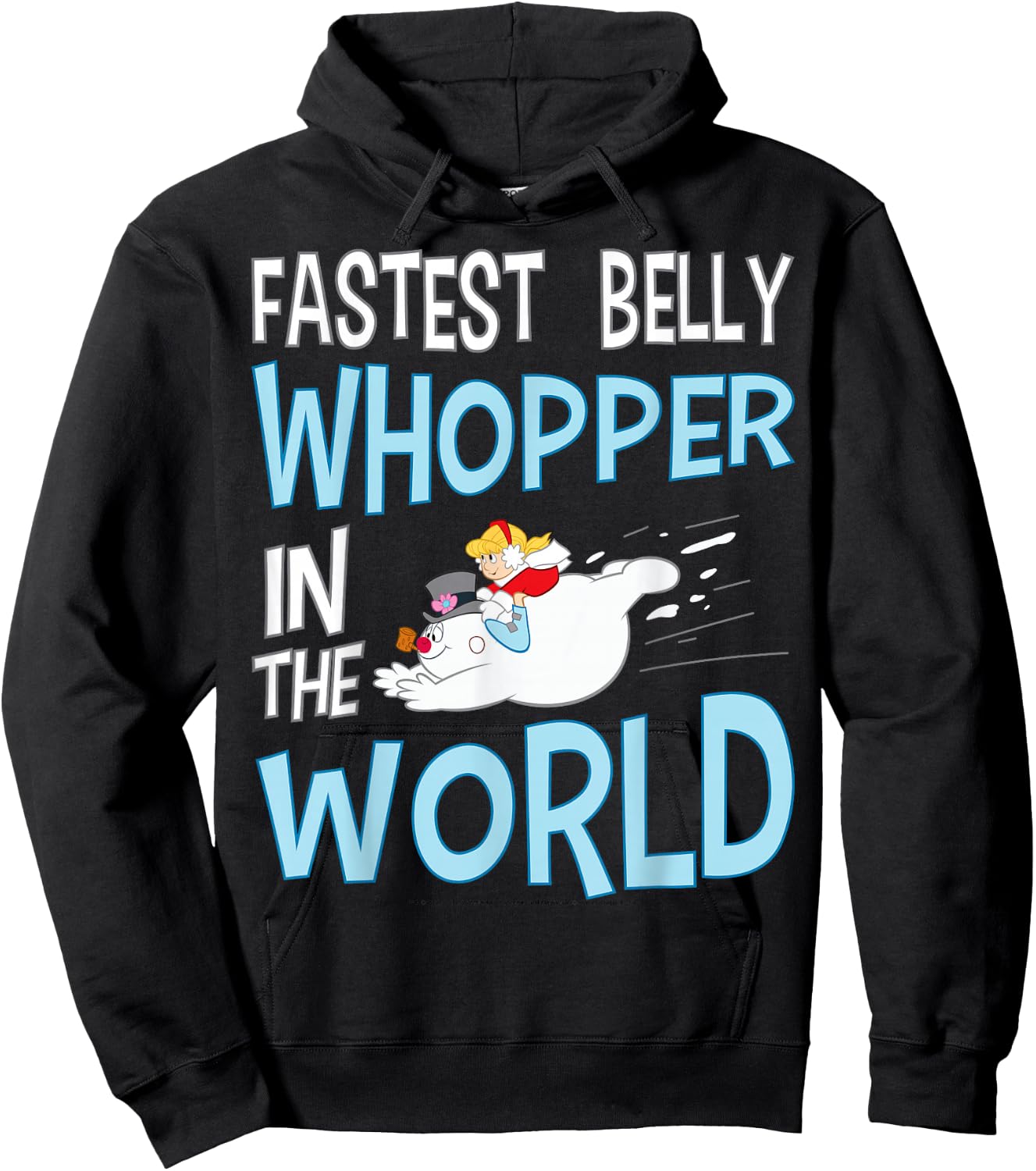 Frosty The Snowman Fastest Belly Whopper In The World Hoodie - Hoodie | Black