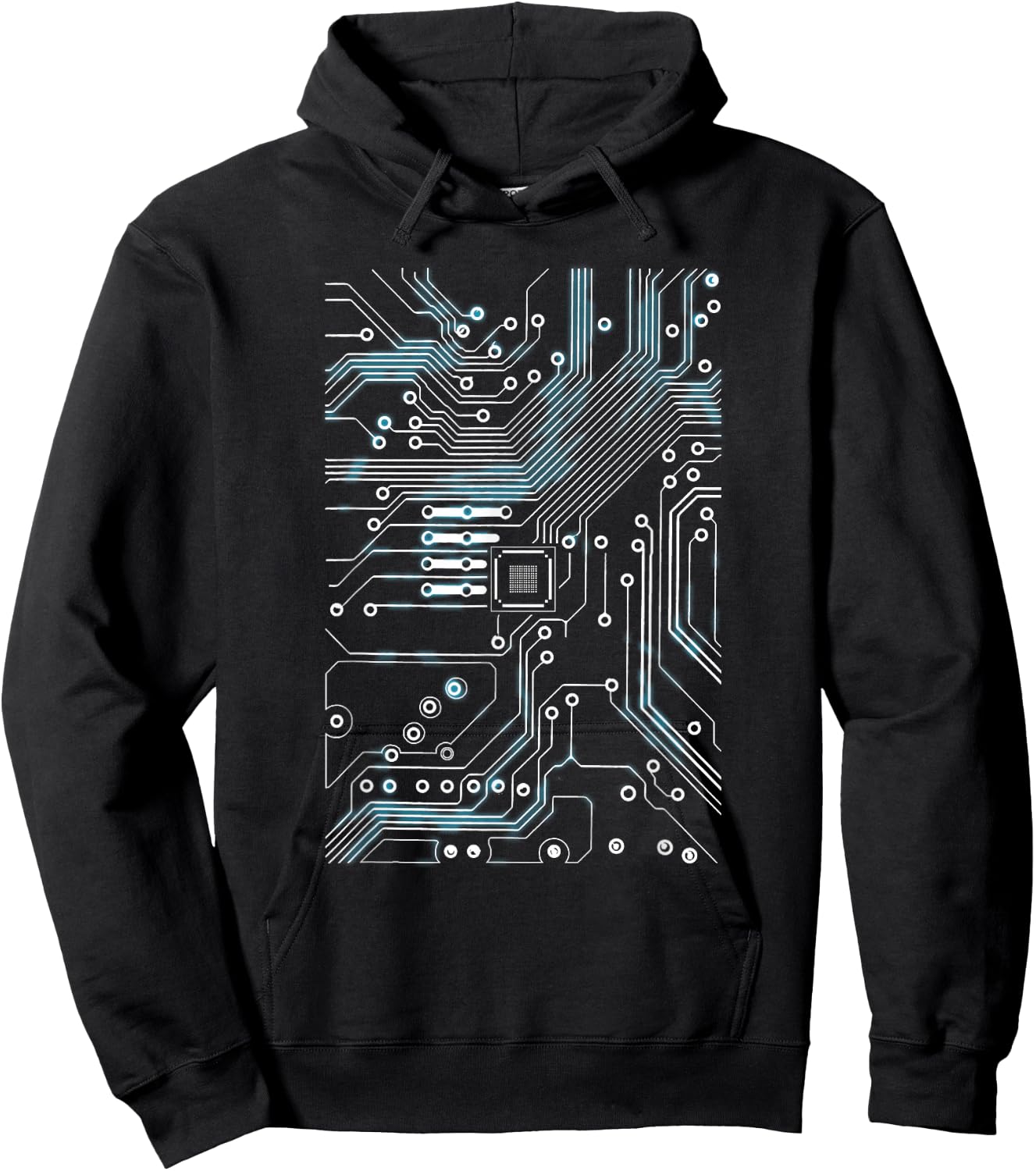 Chip Printed Circuit Cool Computer Techy Nerd Engineer Hoodie - Hoodie | Black