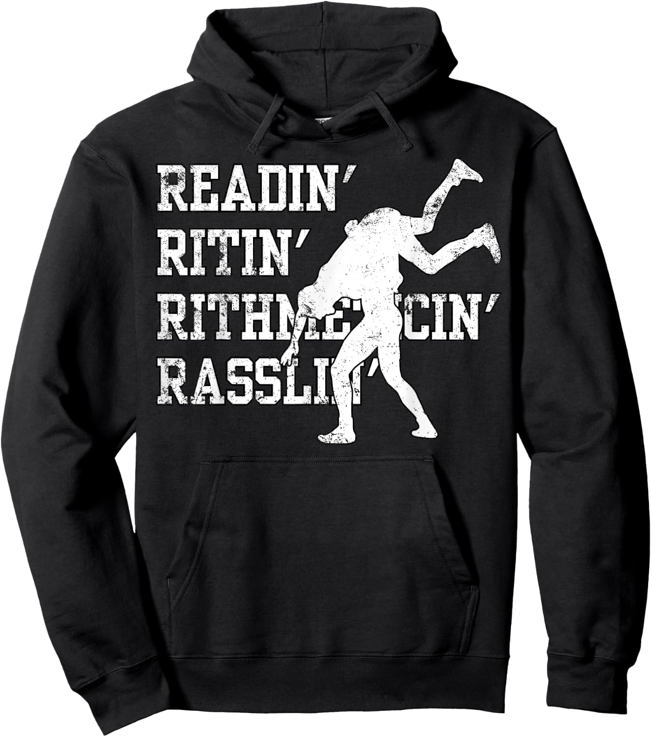 Funny Wrestling Funny Rassling Wrestler Love To Wrestle Gym Hoodie - Hoodie | Black