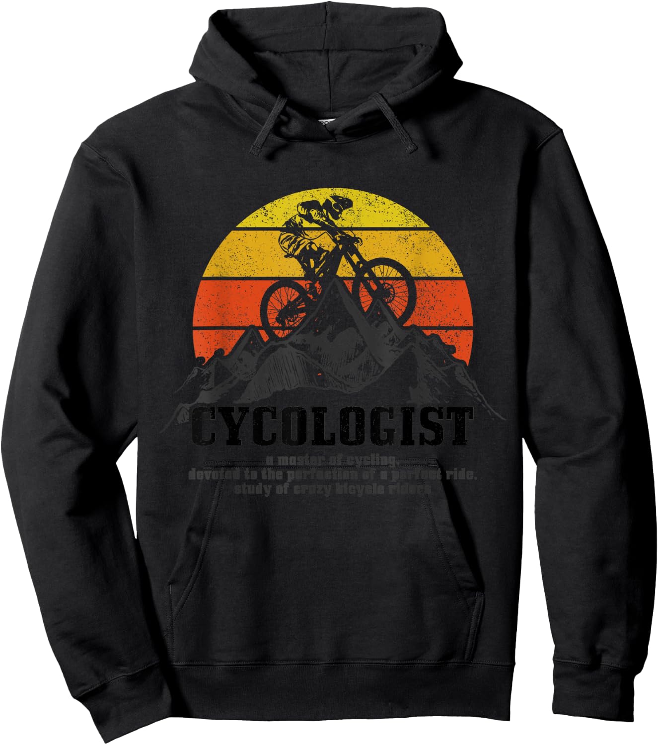 Cycologist Mountain Bike MTB Funny Mountain Biker Gift Hoodie - Hoodie | Black