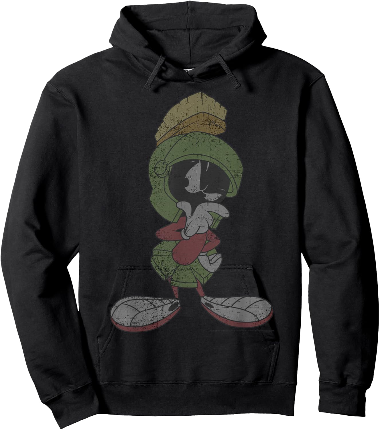 Looney Tunes Marvin The Martian Vintage Portrait Hoodie - Hoodie | Black