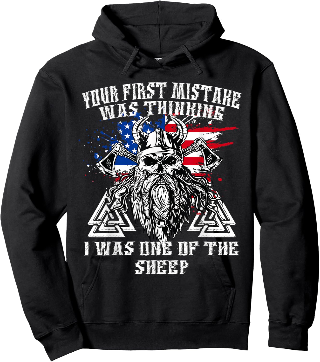 Your First Mistake Was Thinking I Was One of the Sheep Skull Hoodie - Hoodie | Black