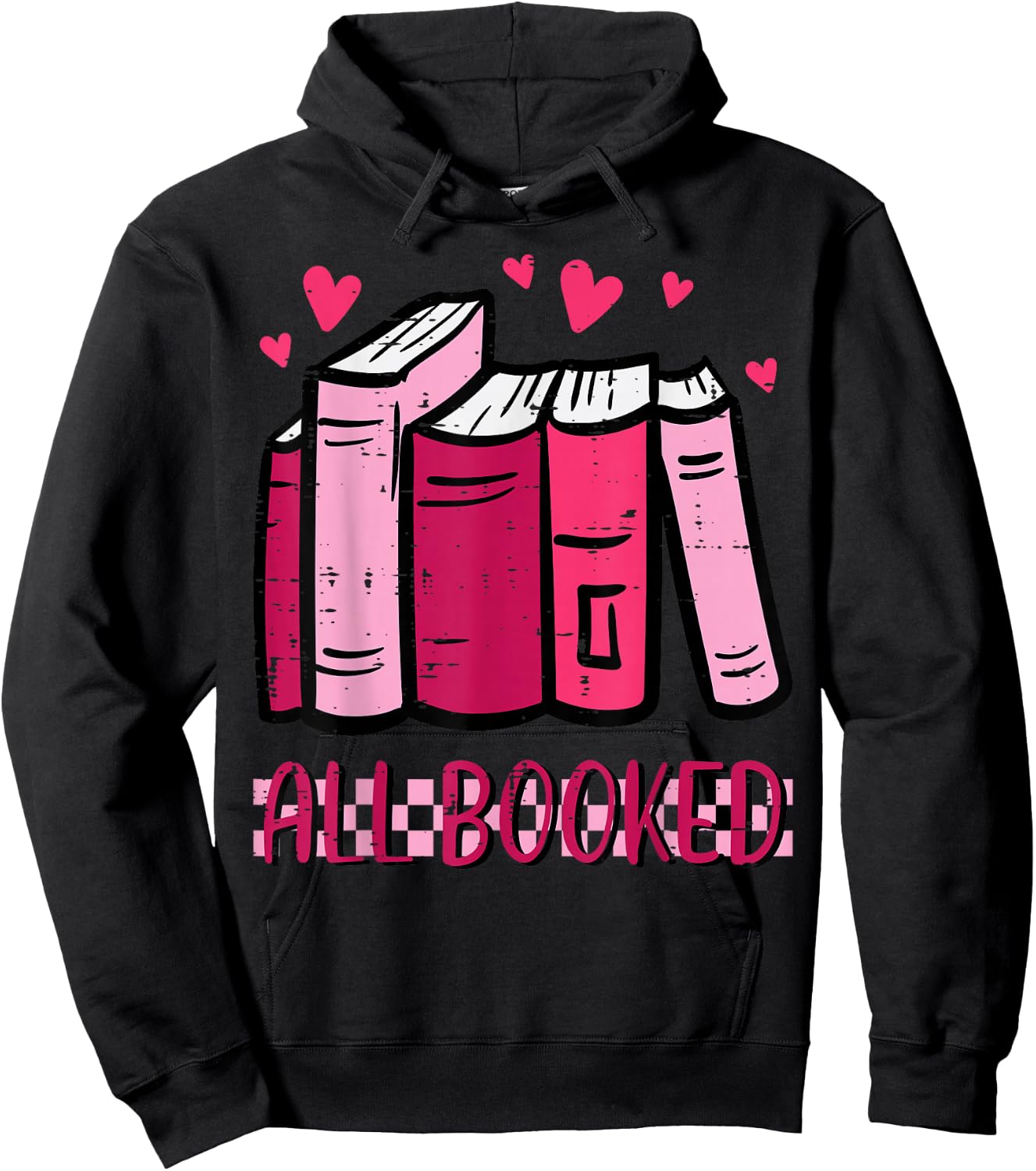 All Booked Funny Read Book Reading Librarian Men Women Kids Hoodie - Hoodie | Black