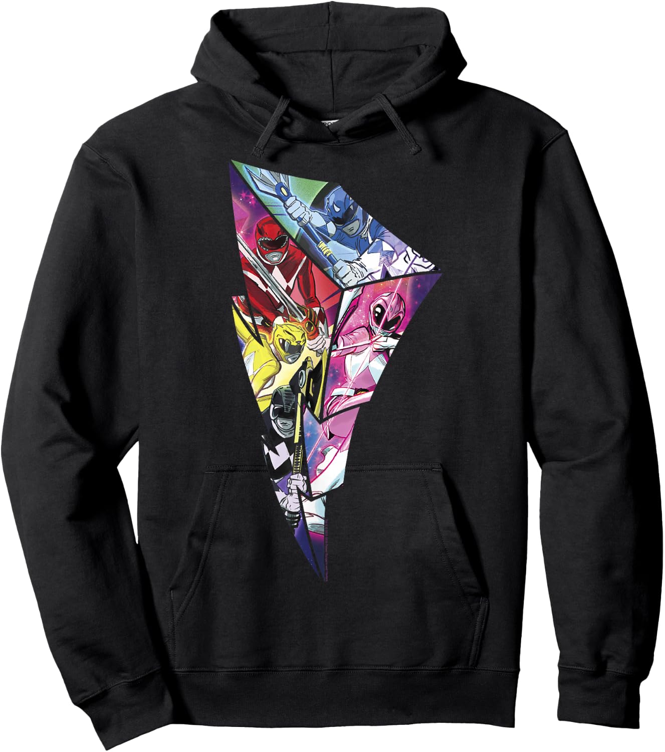 Power Rangers Retro Full On Megazord Float Hoodie - Hoodie | Black
