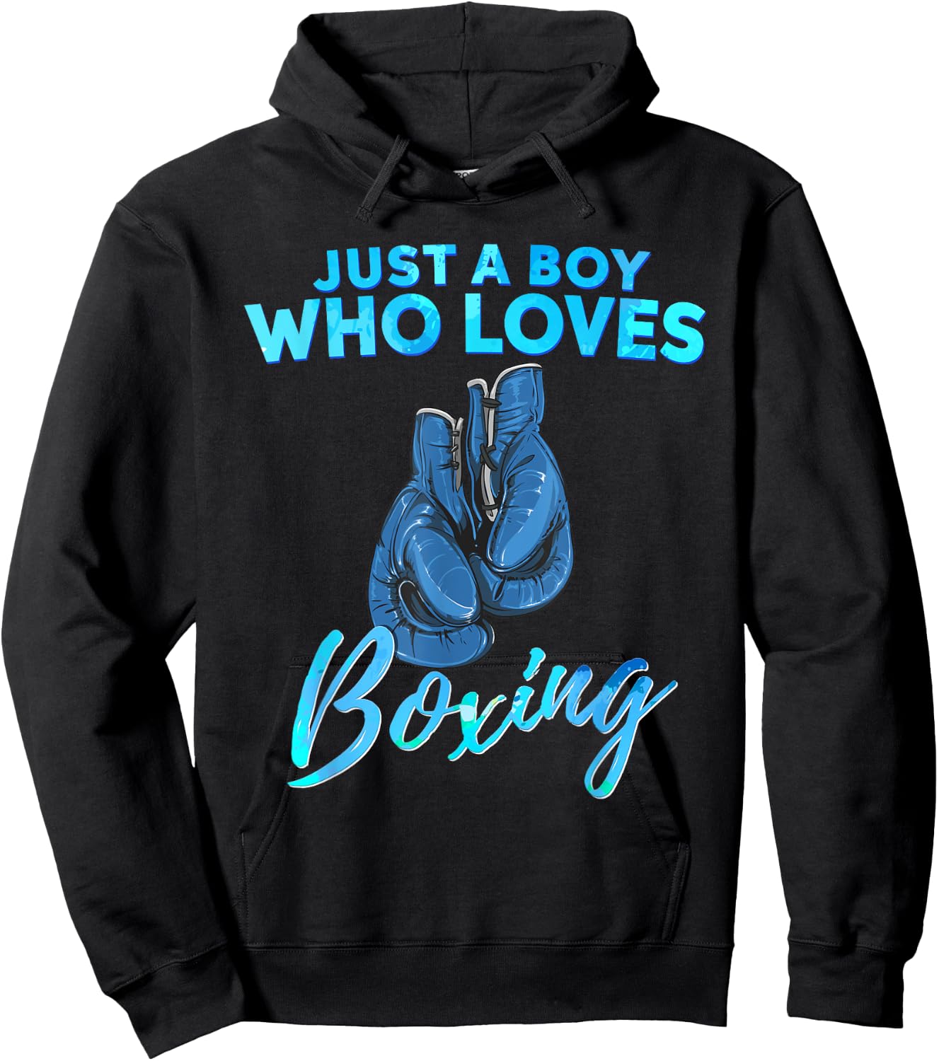 Just a Boy Who Loves Boxing Boxing Gift Boys Hoodie - Hoodie | Black