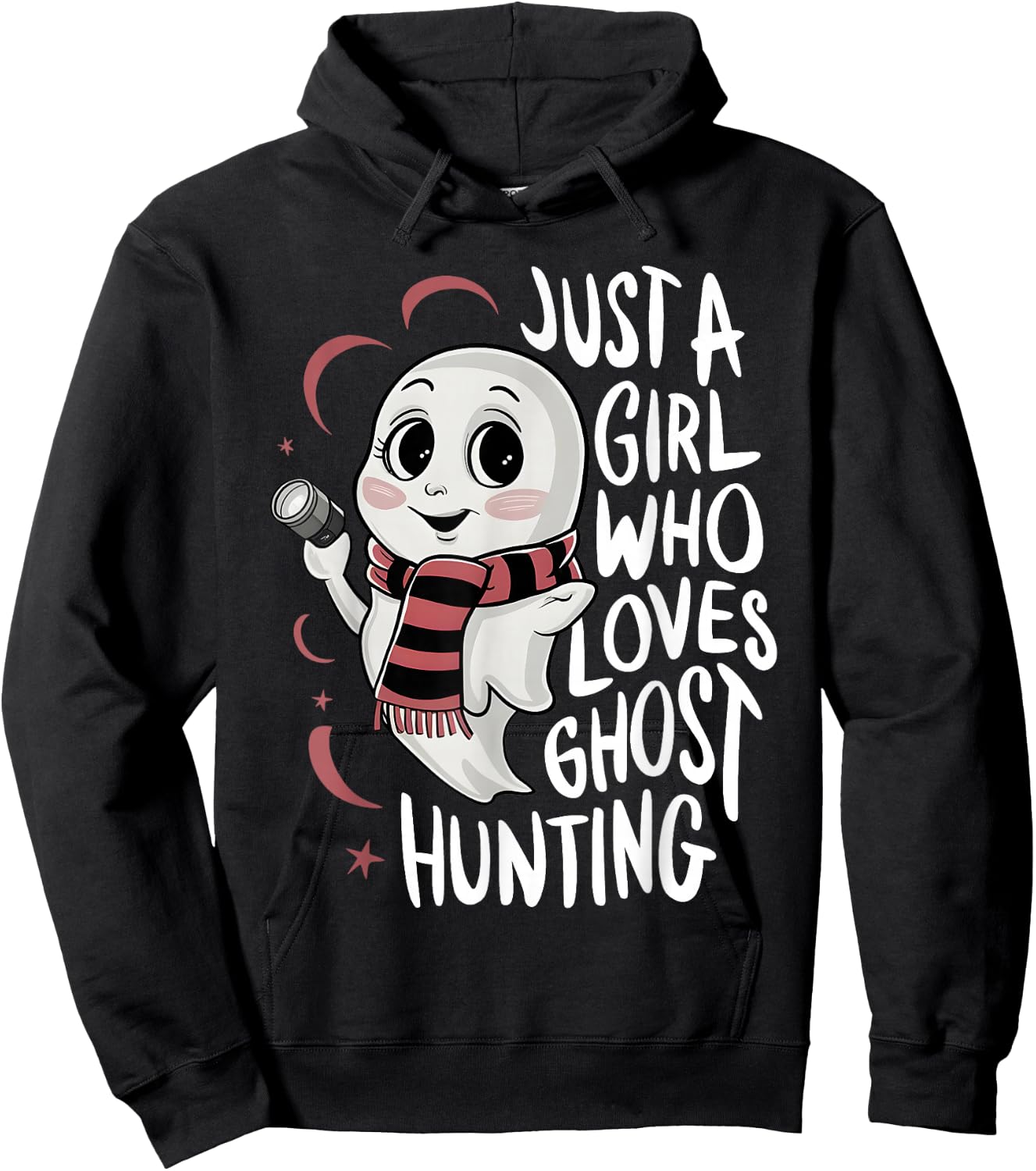 Just a Girl Who Loves Ghost Hunting Funny Ghost Hunter Women Hoodie - Hoodie | Black