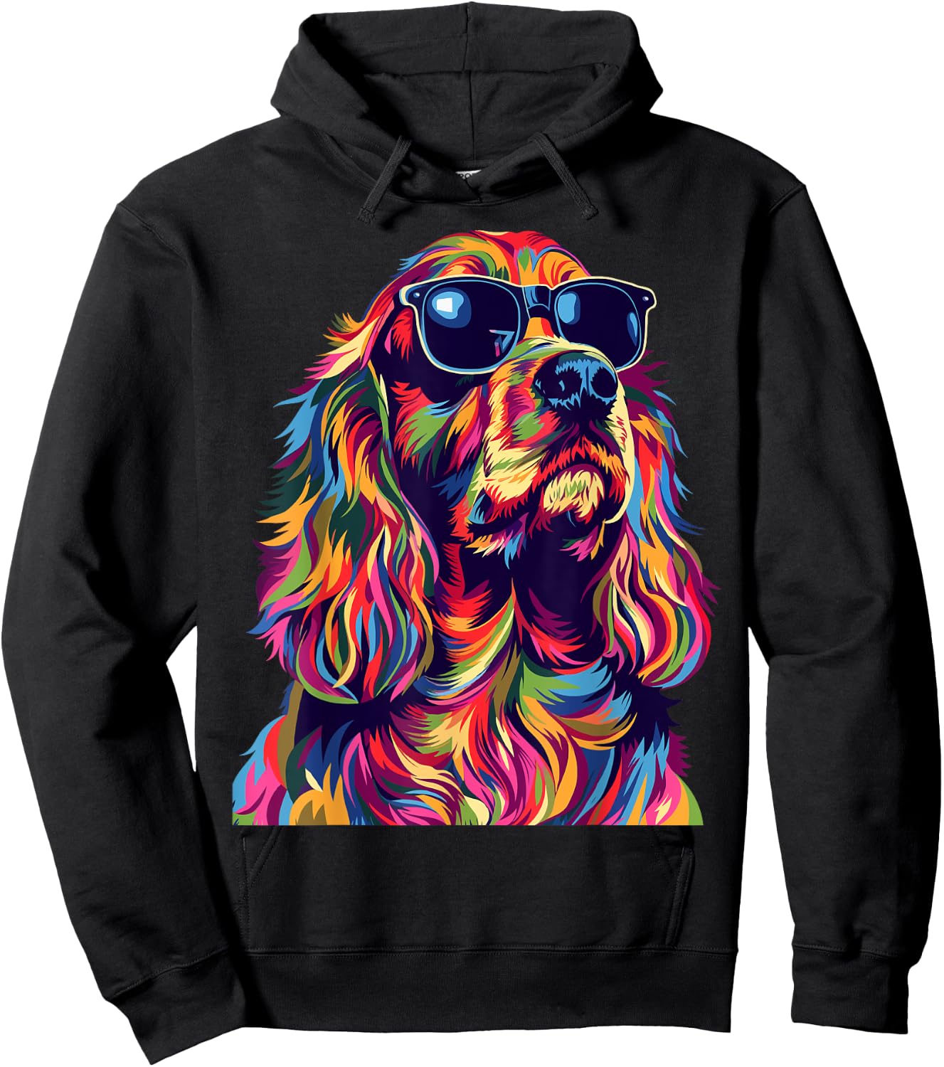 Cocker Spaniel Lovers Pop Art Funny English Cocker Spaniel Hoodie - Hoodie | Black