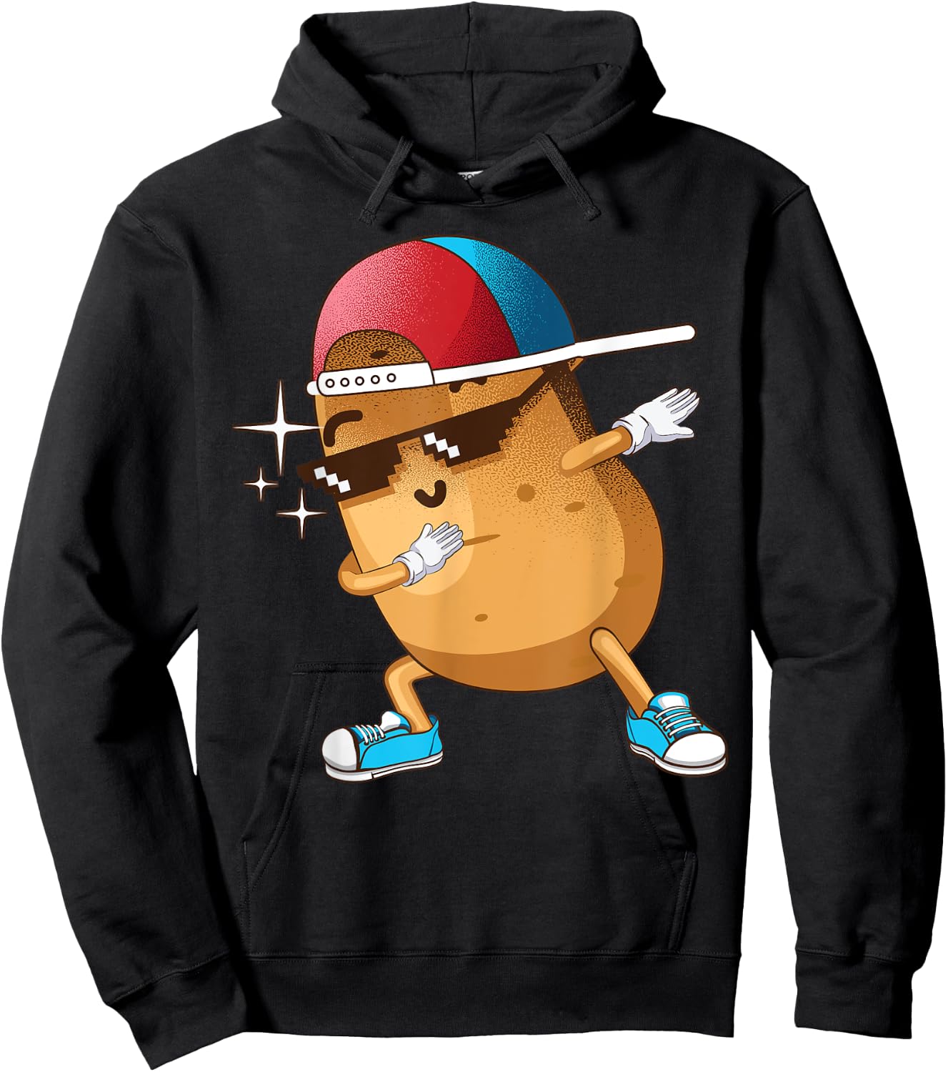 Funny Dabbing Potato Gift Cool Dancing Spuds Hip-hop Foodie Hoodie - Hoodie | Black