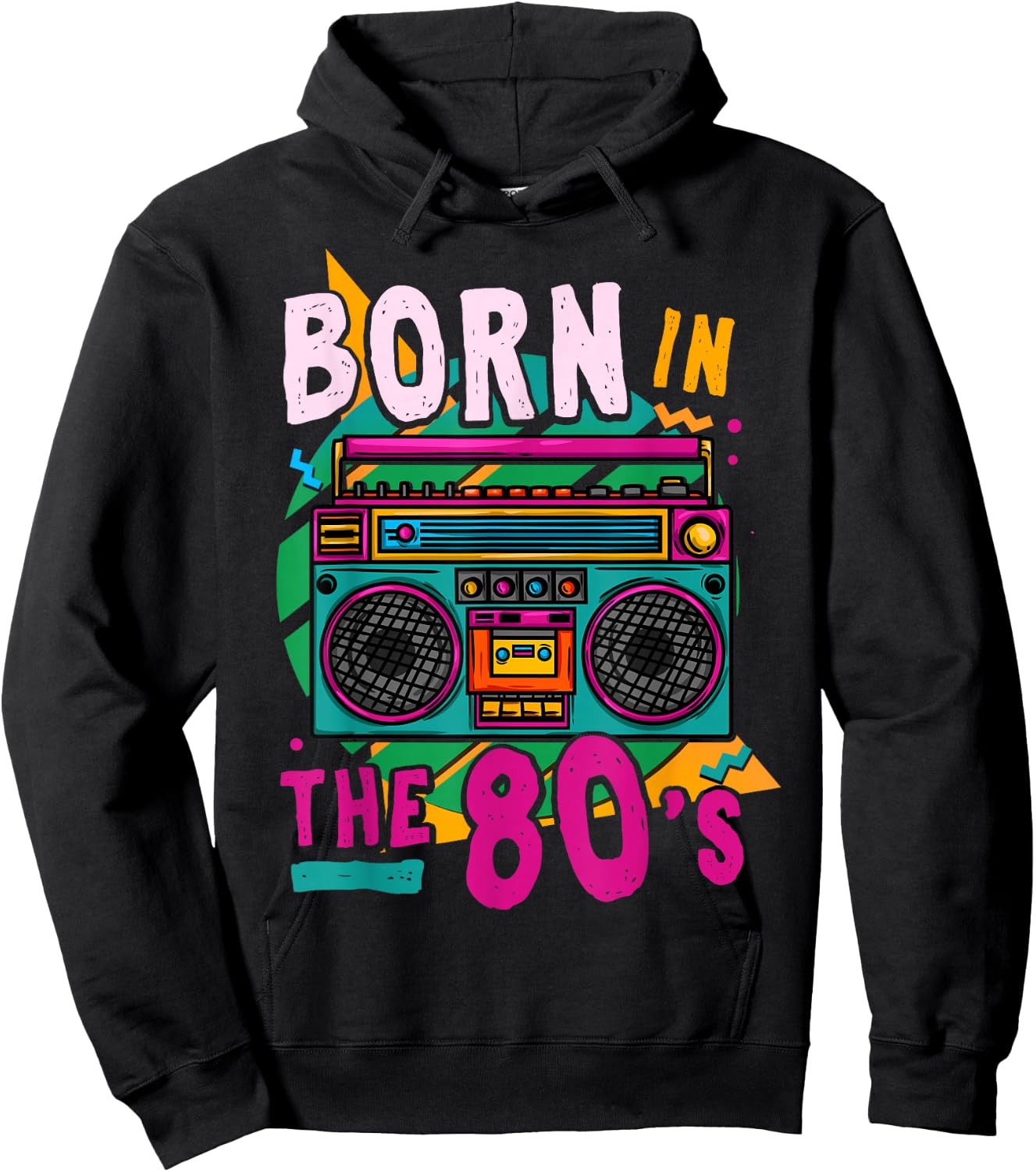 1980 80s 80s Birthday Retro Hoodie - Hoodie | Black