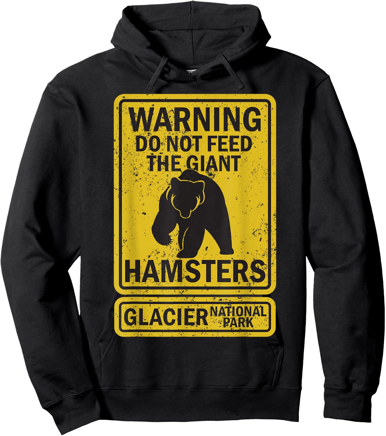 Funny Glacier National Park Grizzly Brown Bear Souvenir Gift Hoodie - Hoodie | Black