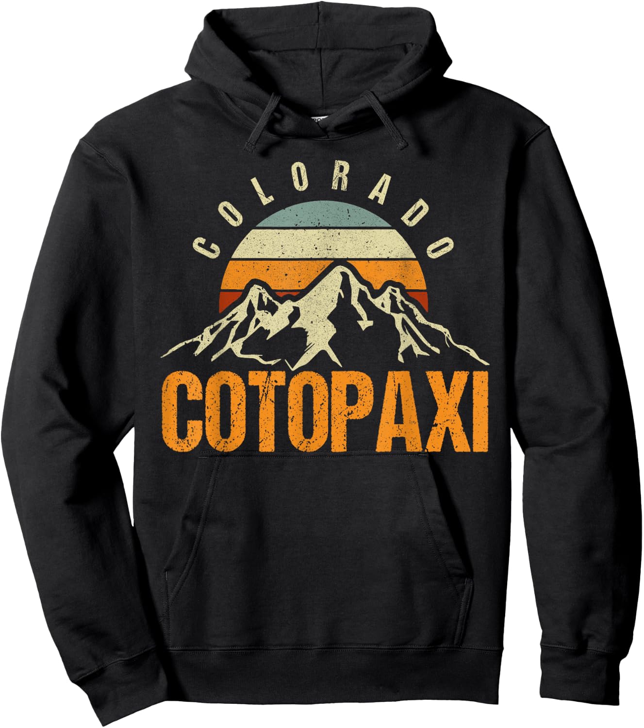 Colorado Cotopaxi Vintage Mountains Hiking Wildlife Colorado Hoodie - Hoodie | Black