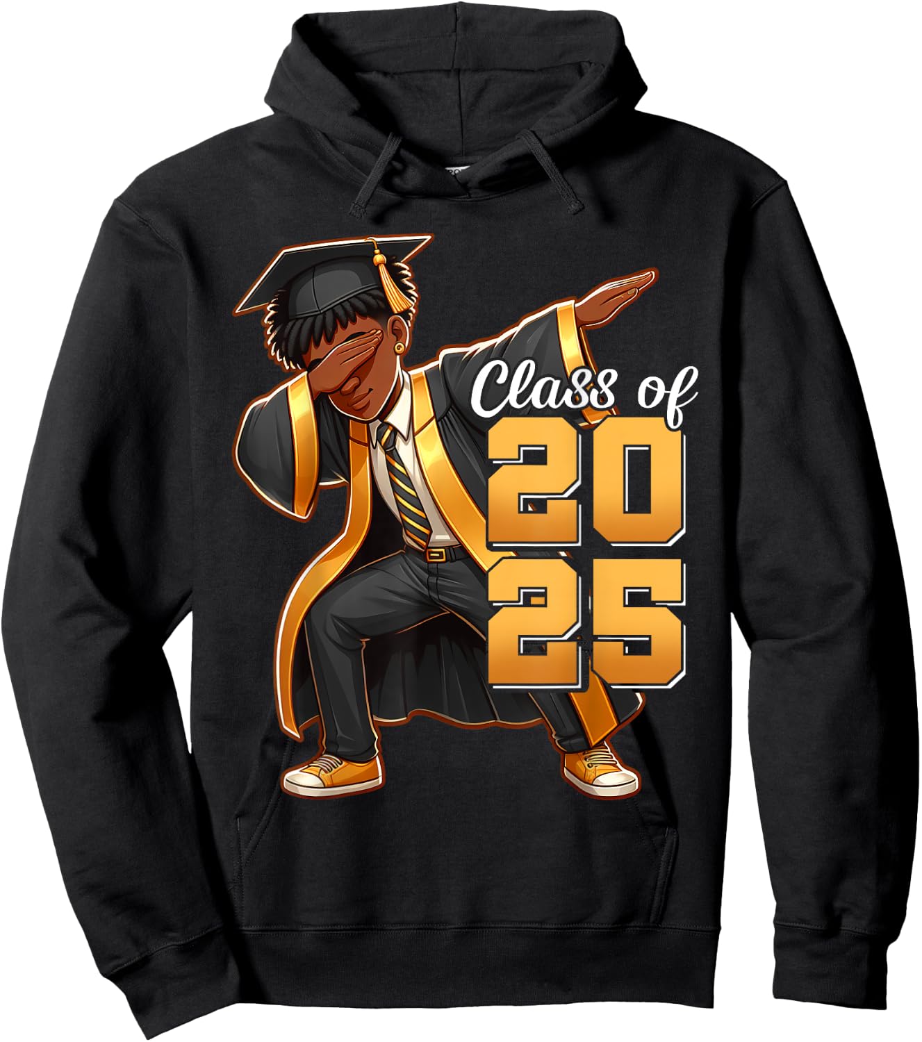 Dabbing Boy Graduation Class Of 2025 African Juneteenth Boy Hoodie - Hoodie | Black