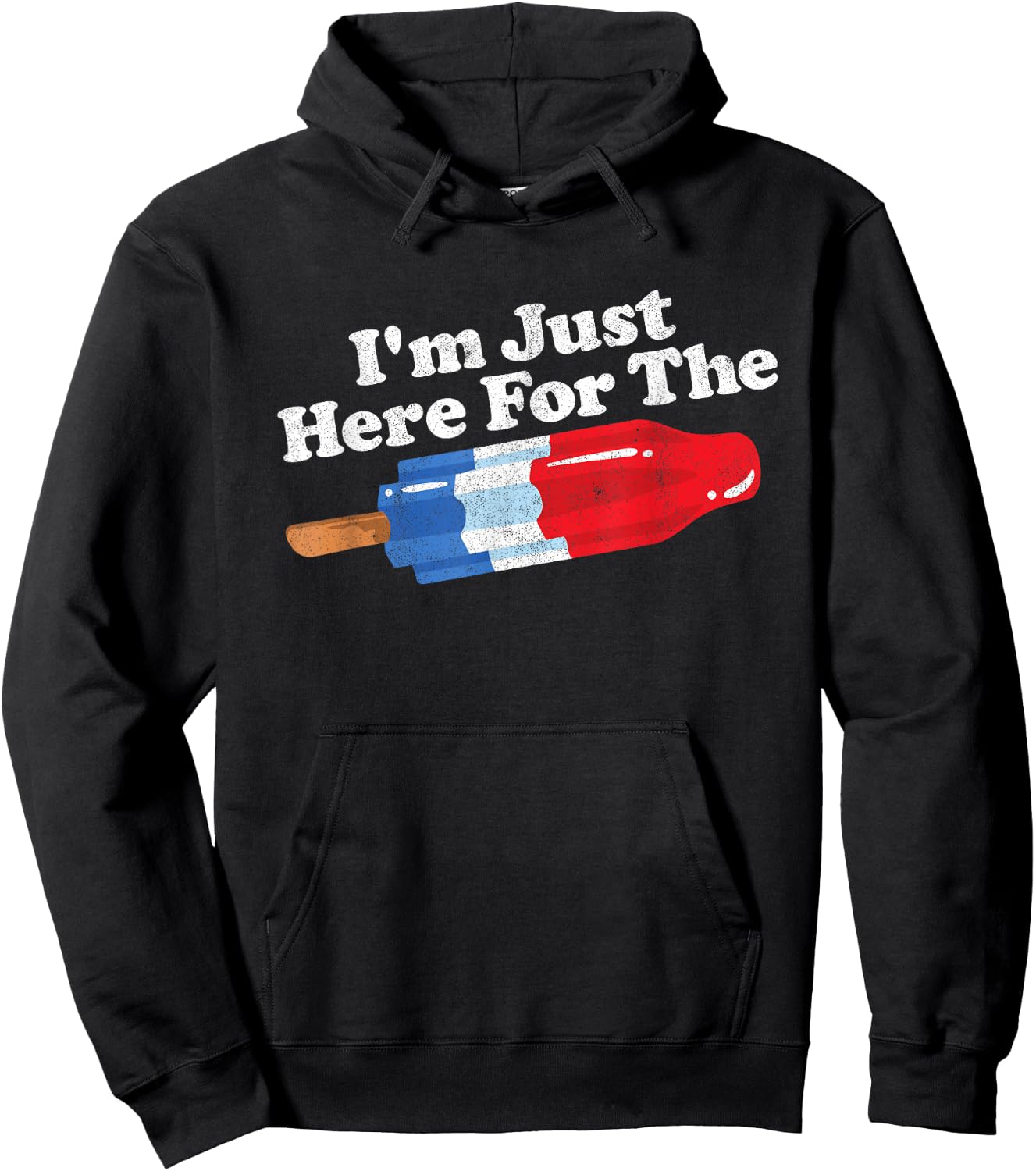 I'm Just Here for The Popsicle Funny Bomb Retro 80s Pop Gift Hoodie - Hoodie | Black