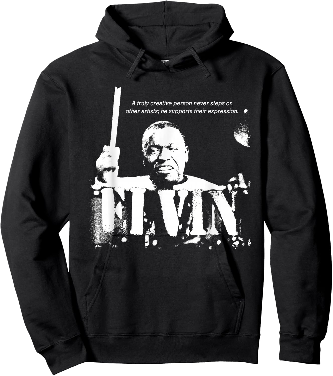 Elvin Jazz Wisdom Drummer Musician (1-color) Hoodie - Hoodie | Black