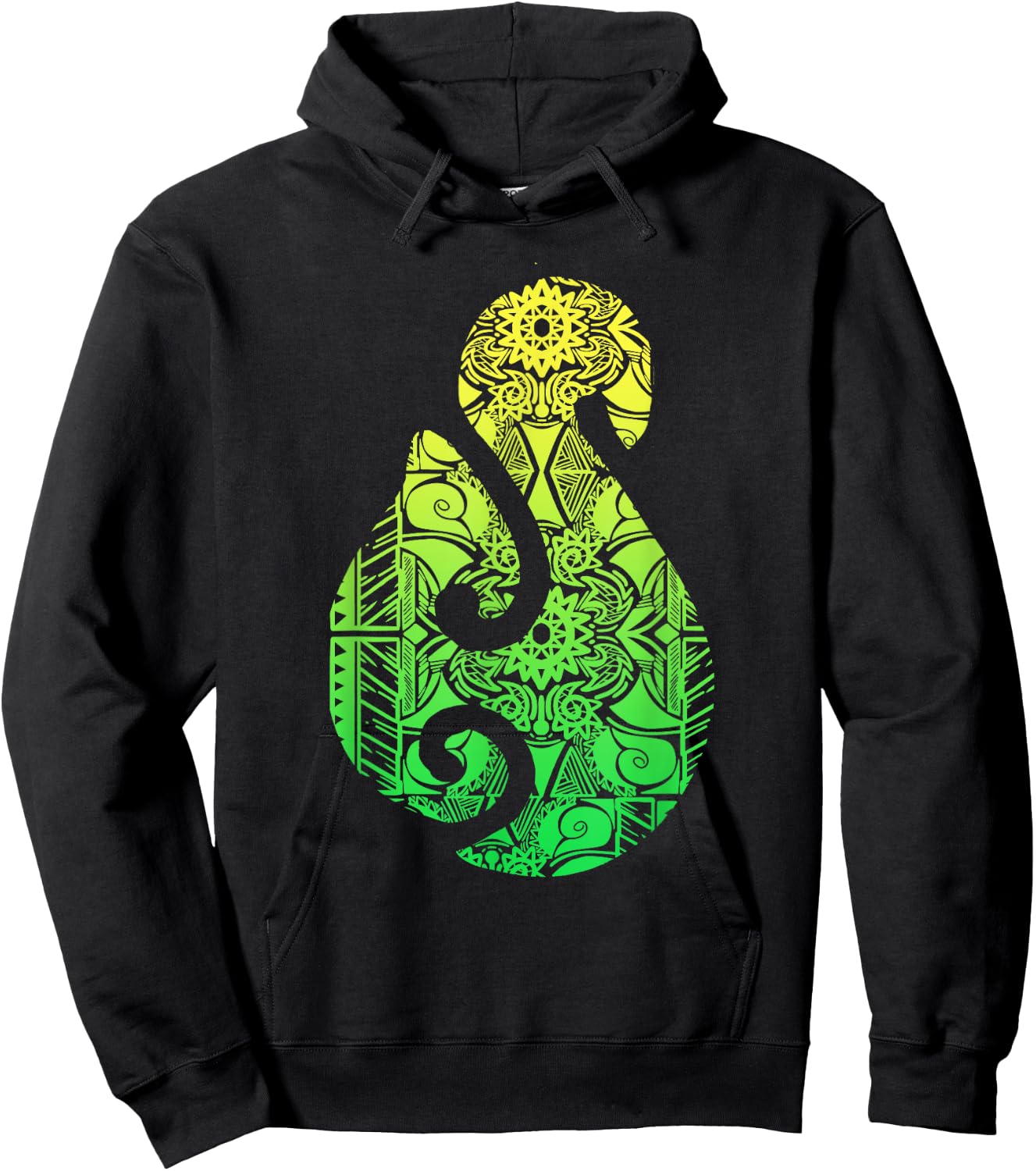 Maori Hook Polynesian New Zealand Culture Tattoo Hoodie - Hoodie | Black